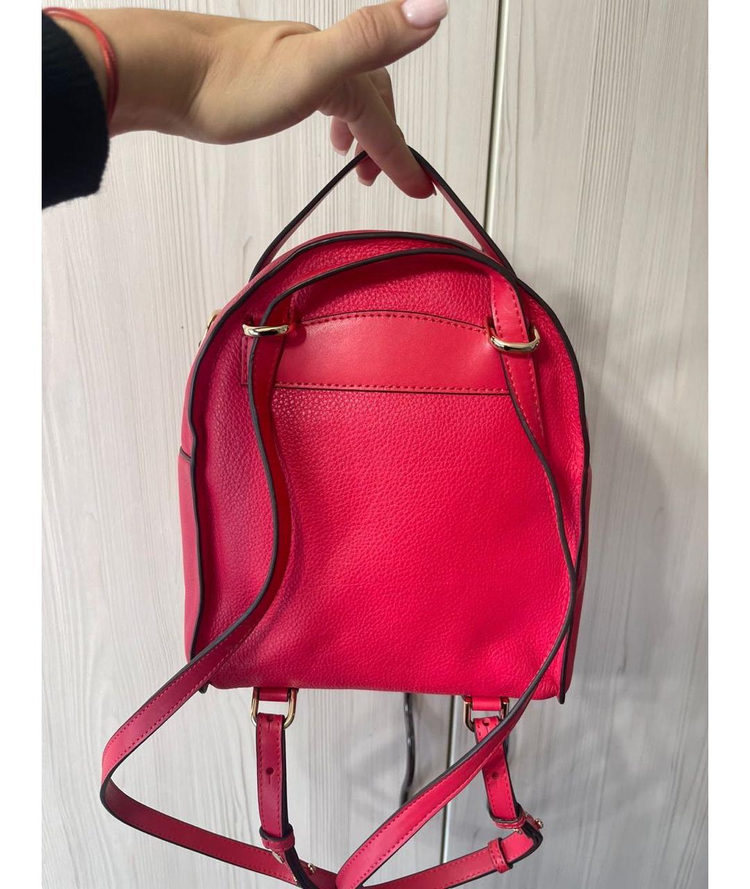 MICHAEL KORS Коралловый кожаный рюкзак, фото 4