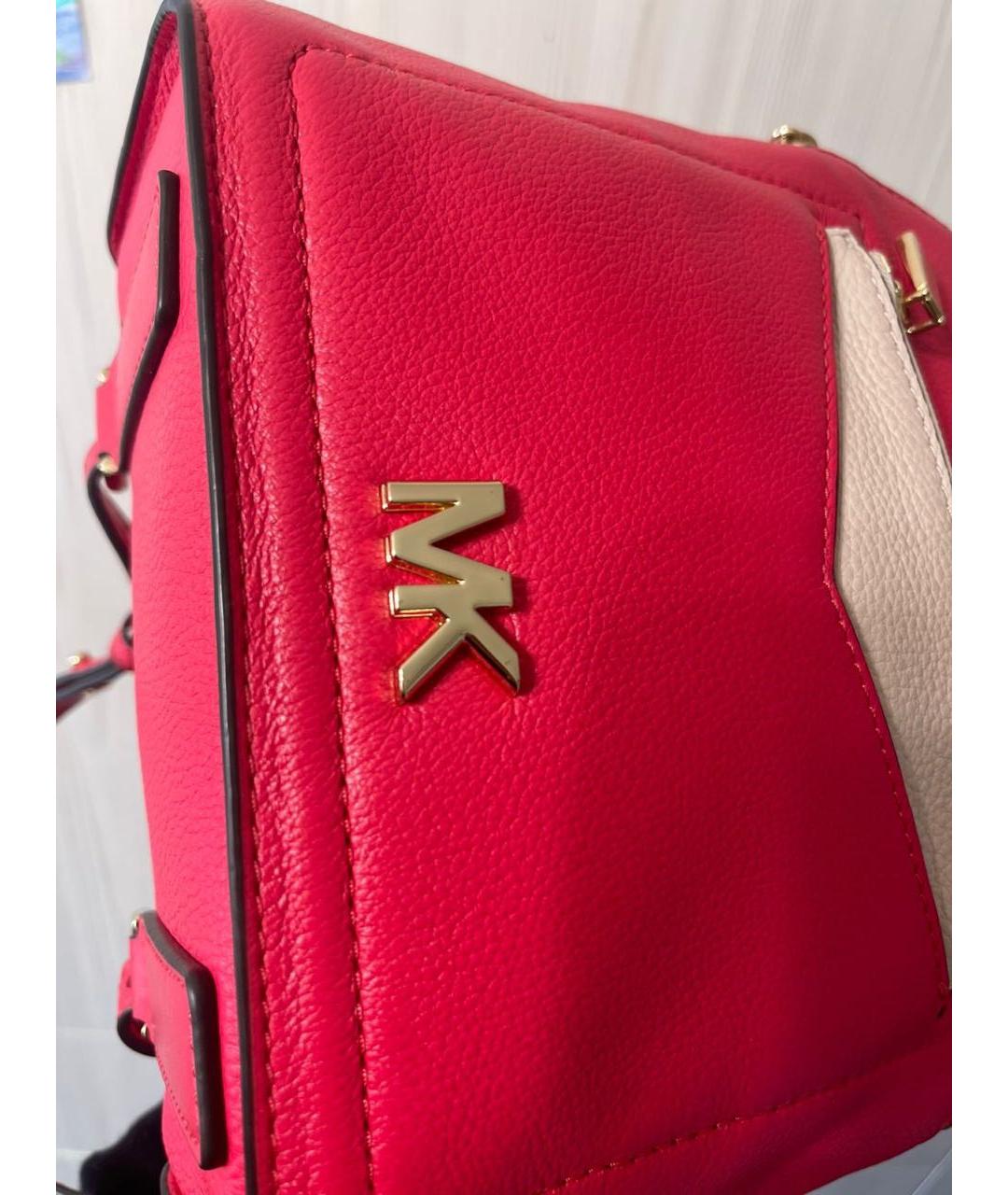 MICHAEL KORS Коралловый кожаный рюкзак, фото 6