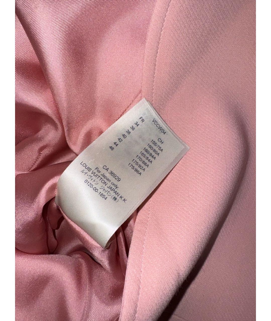 LOUIS VUITTON Розовое полиэстеровое коктейльное платье, фото 4