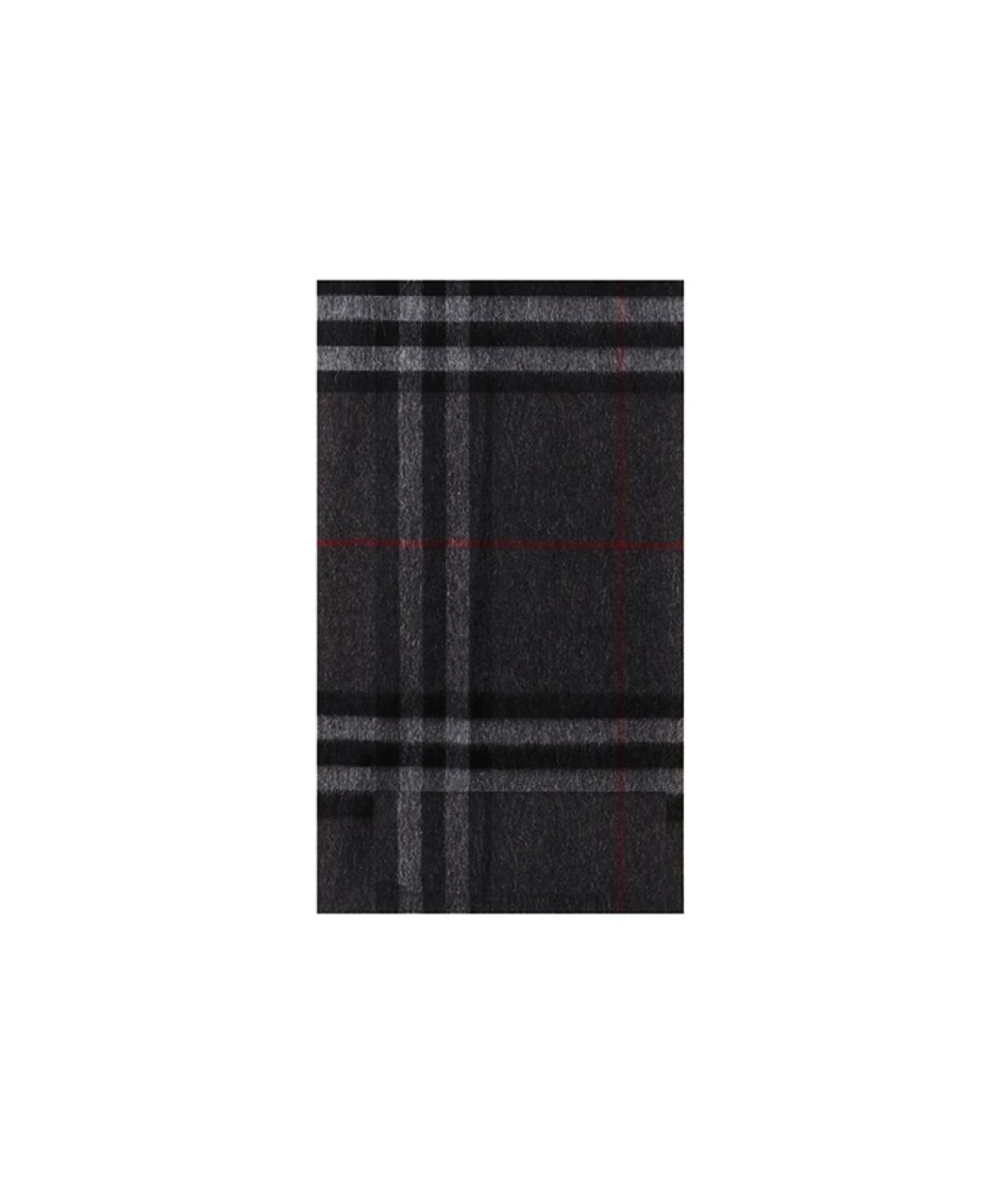 BURBERRY Черный кашемировый шарф, фото 1