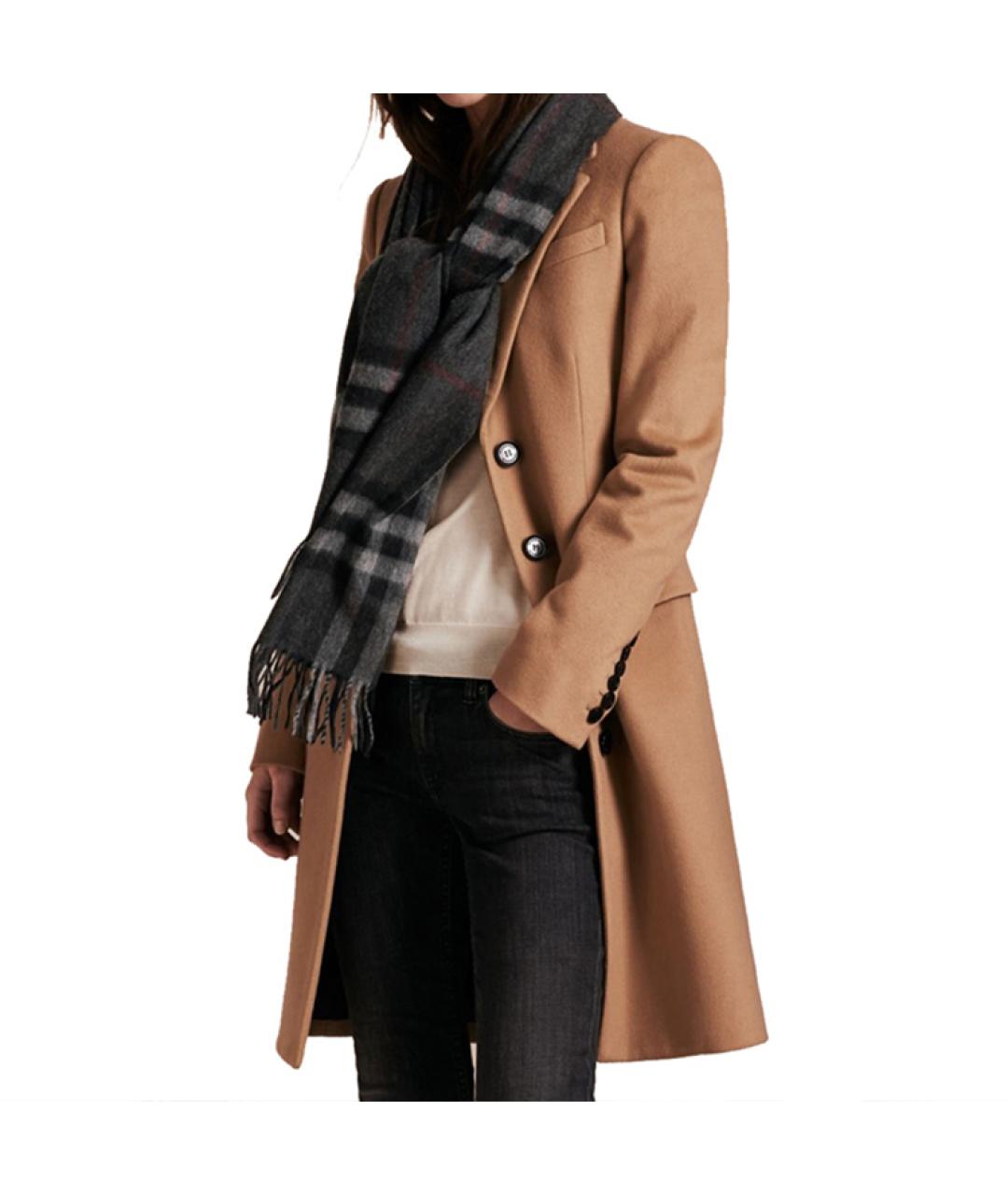 BURBERRY Черный кашемировый шарф, фото 3