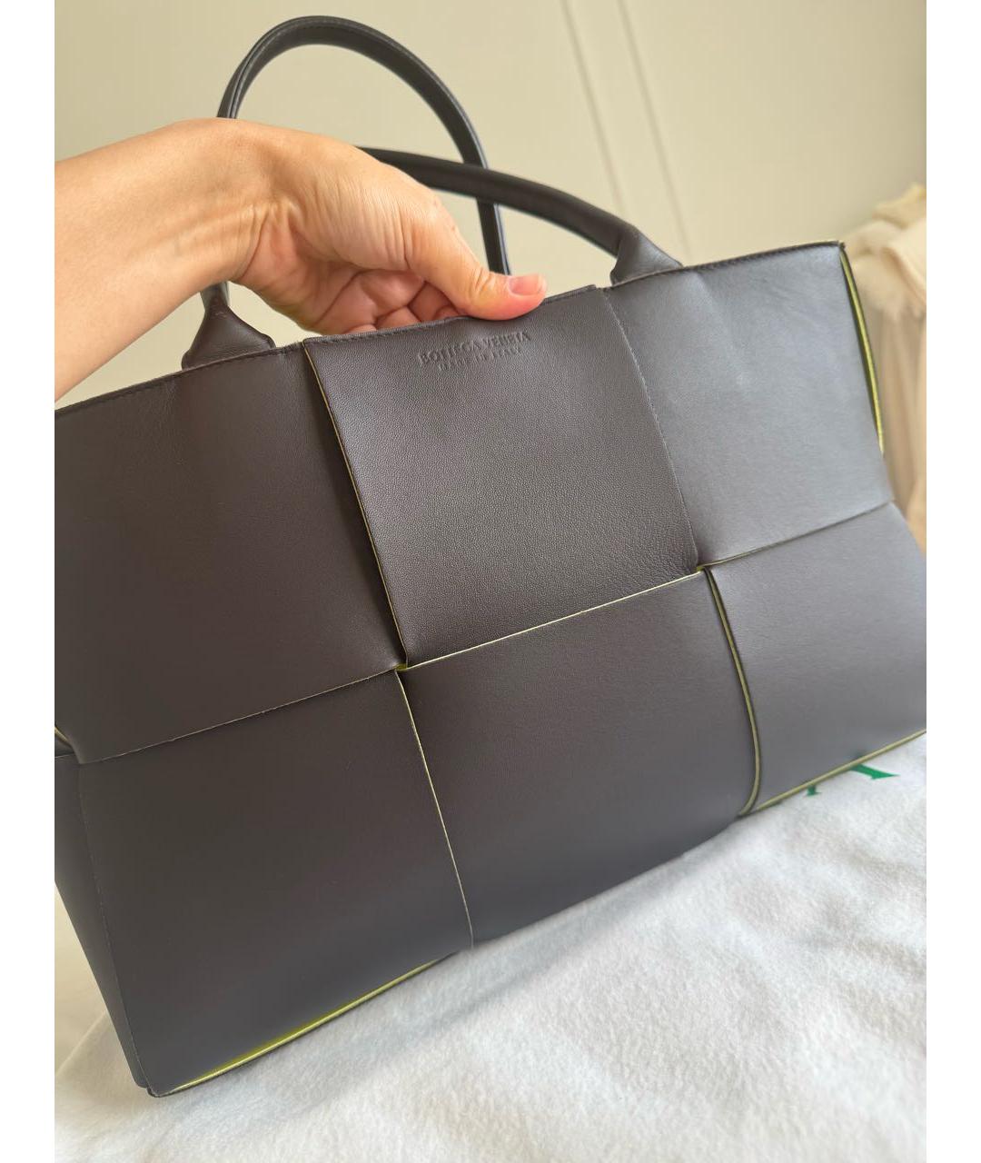 BOTTEGA VENETA Коричневая кожаная сумка через плечо, фото 3