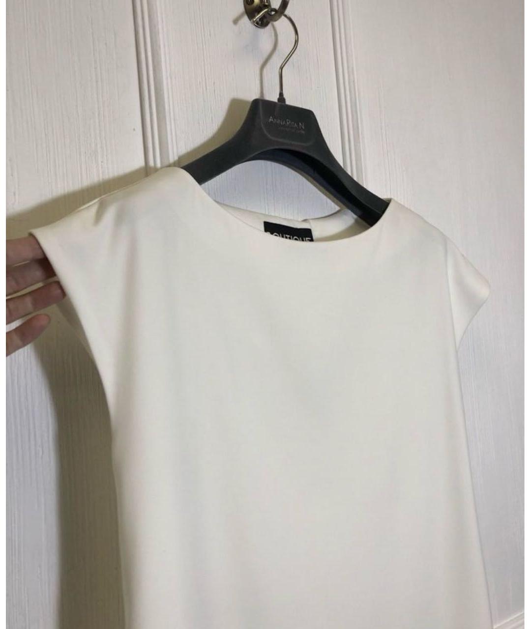 BOUTIQUE MOSCHINO Белое повседневное платье, фото 6