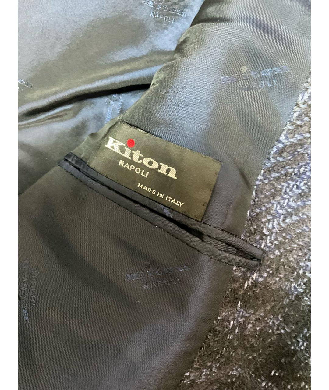 KITON Темно-синее кашемировое пальто, фото 5