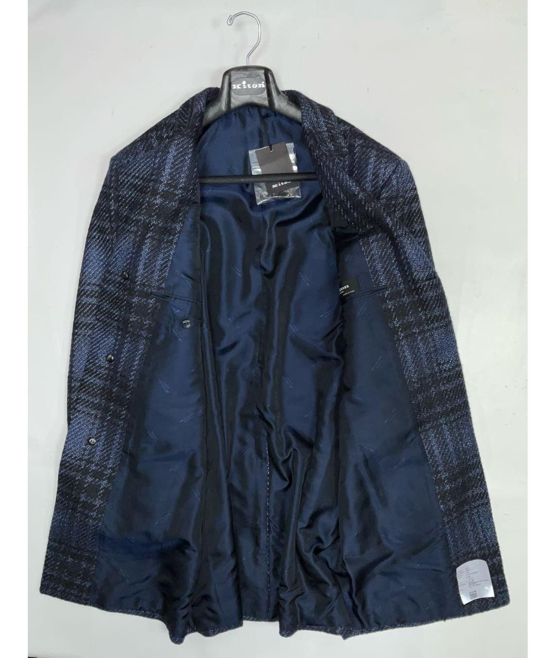 KITON Темно-синее кашемировое пальто, фото 2