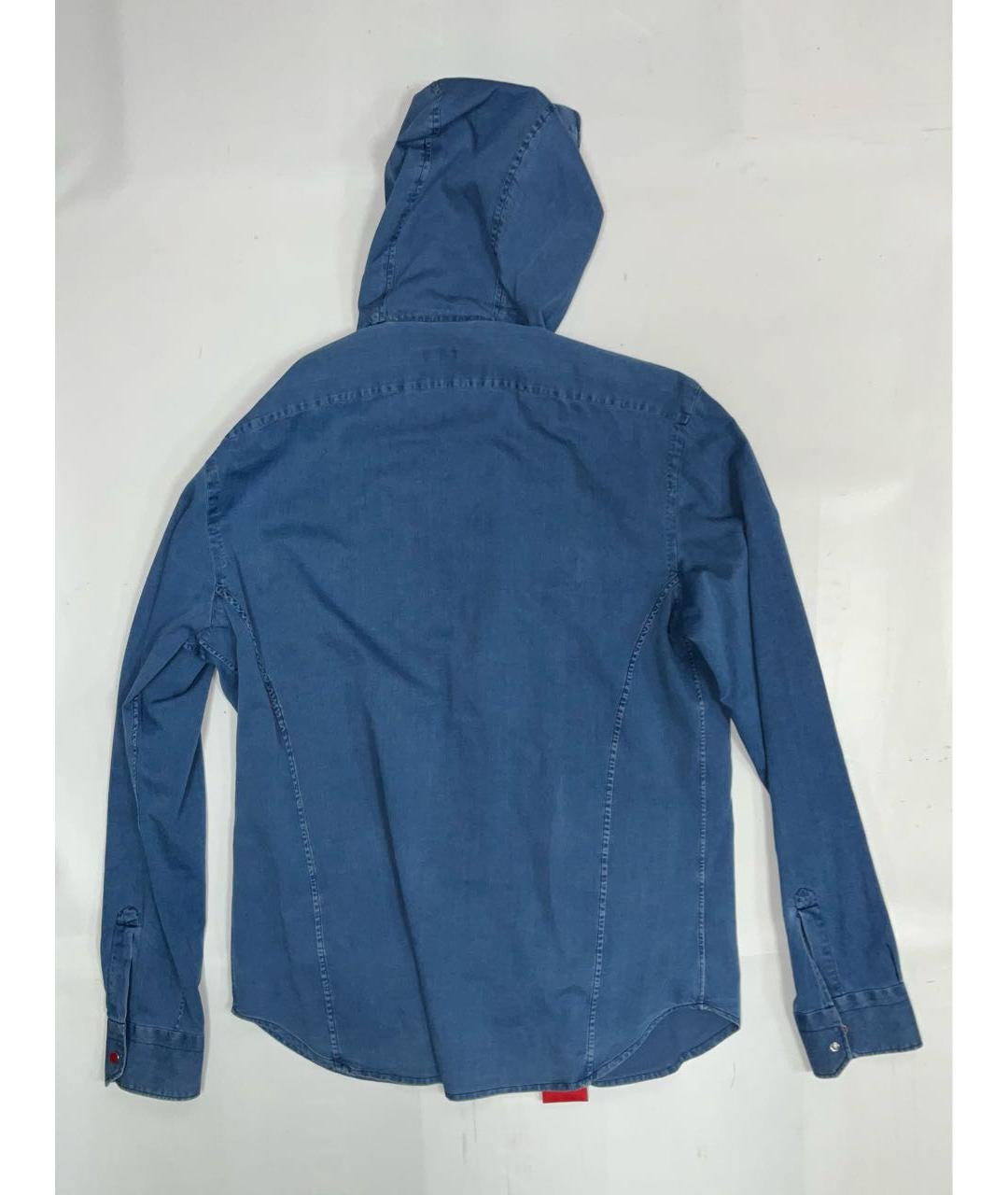 KITON Голубая хлопковая кэжуал рубашка, фото 4