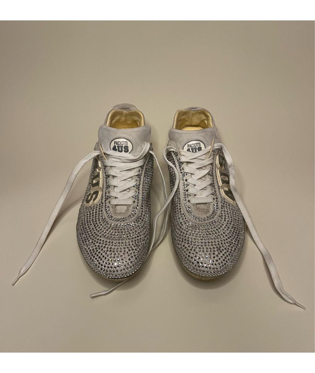CESARE PACIOTTI Серебряные замшевые кроссовки, фото 2