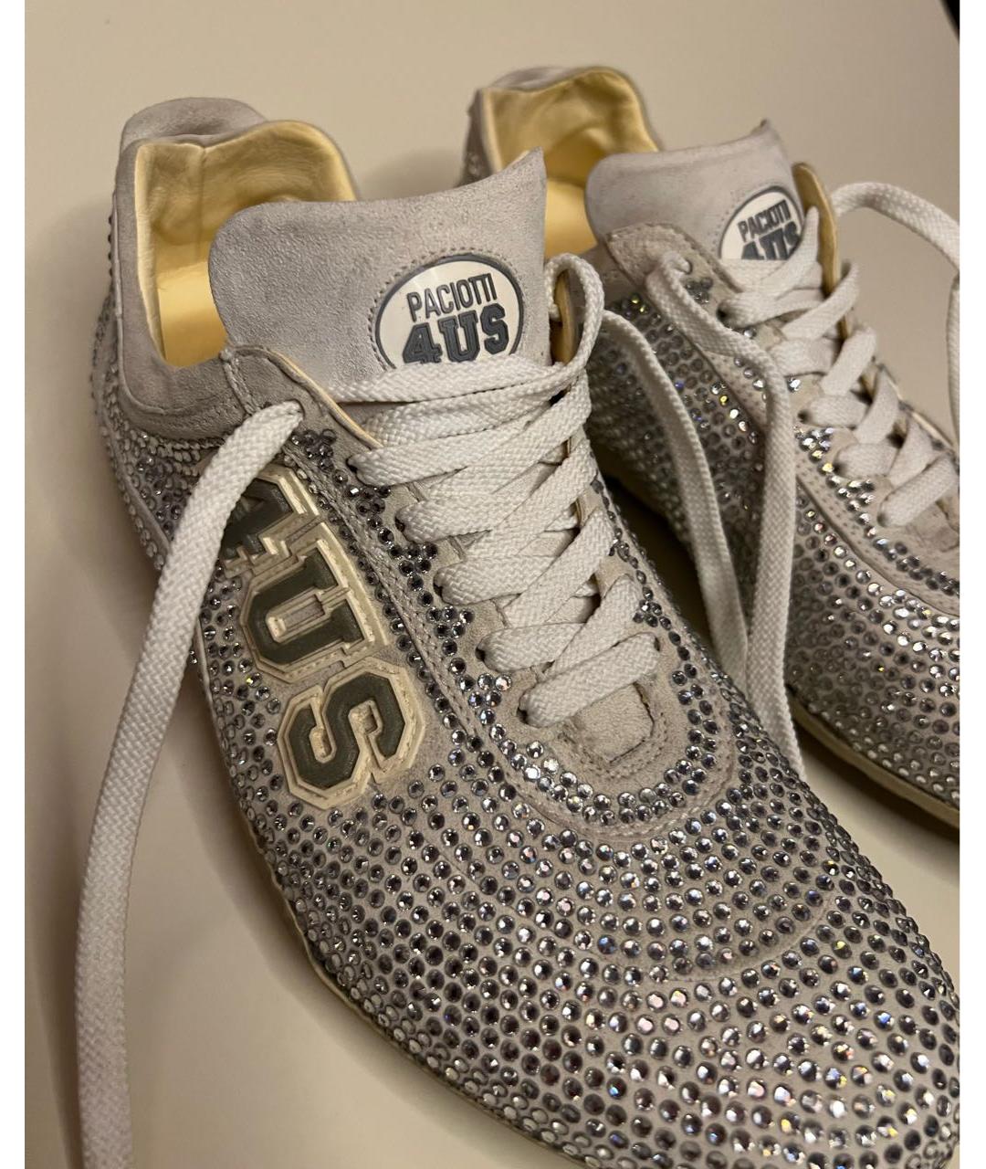 CESARE PACIOTTI Серебряные замшевые кроссовки, фото 5