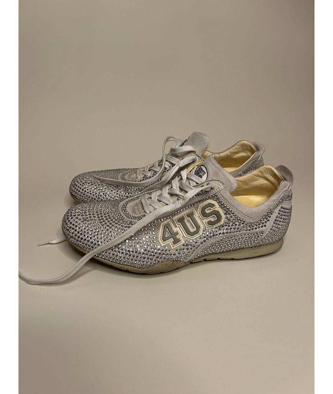 CESARE PACIOTTI Серебряные замшевые кроссовки, фото 9