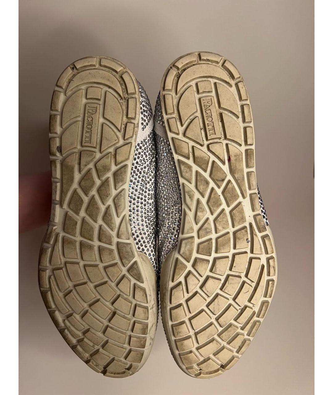 CESARE PACIOTTI Серебряные замшевые кроссовки, фото 8