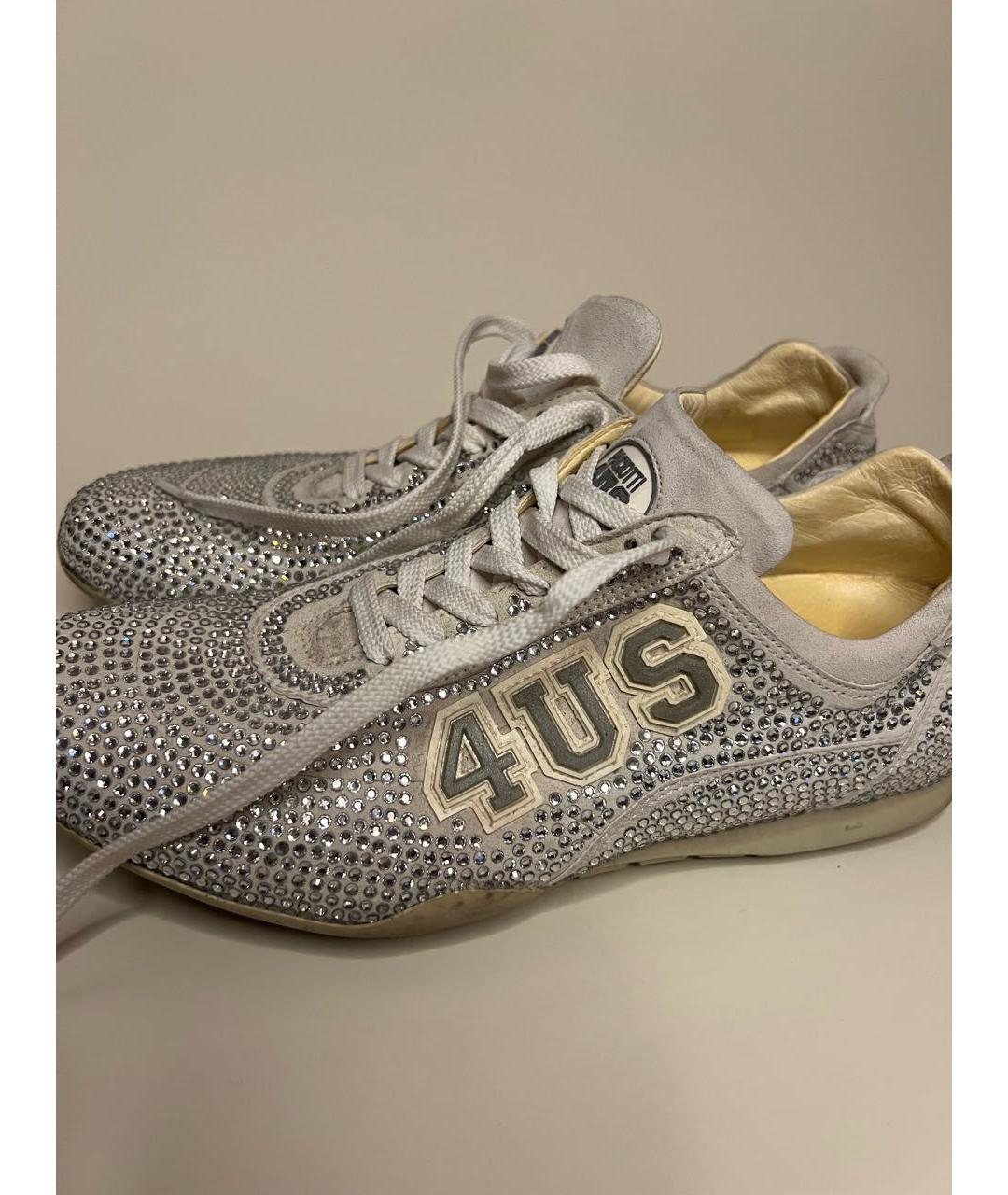 CESARE PACIOTTI Серебряные замшевые кроссовки, фото 7