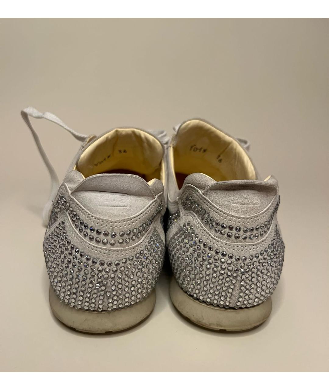 CESARE PACIOTTI Серебряные замшевые кроссовки, фото 4
