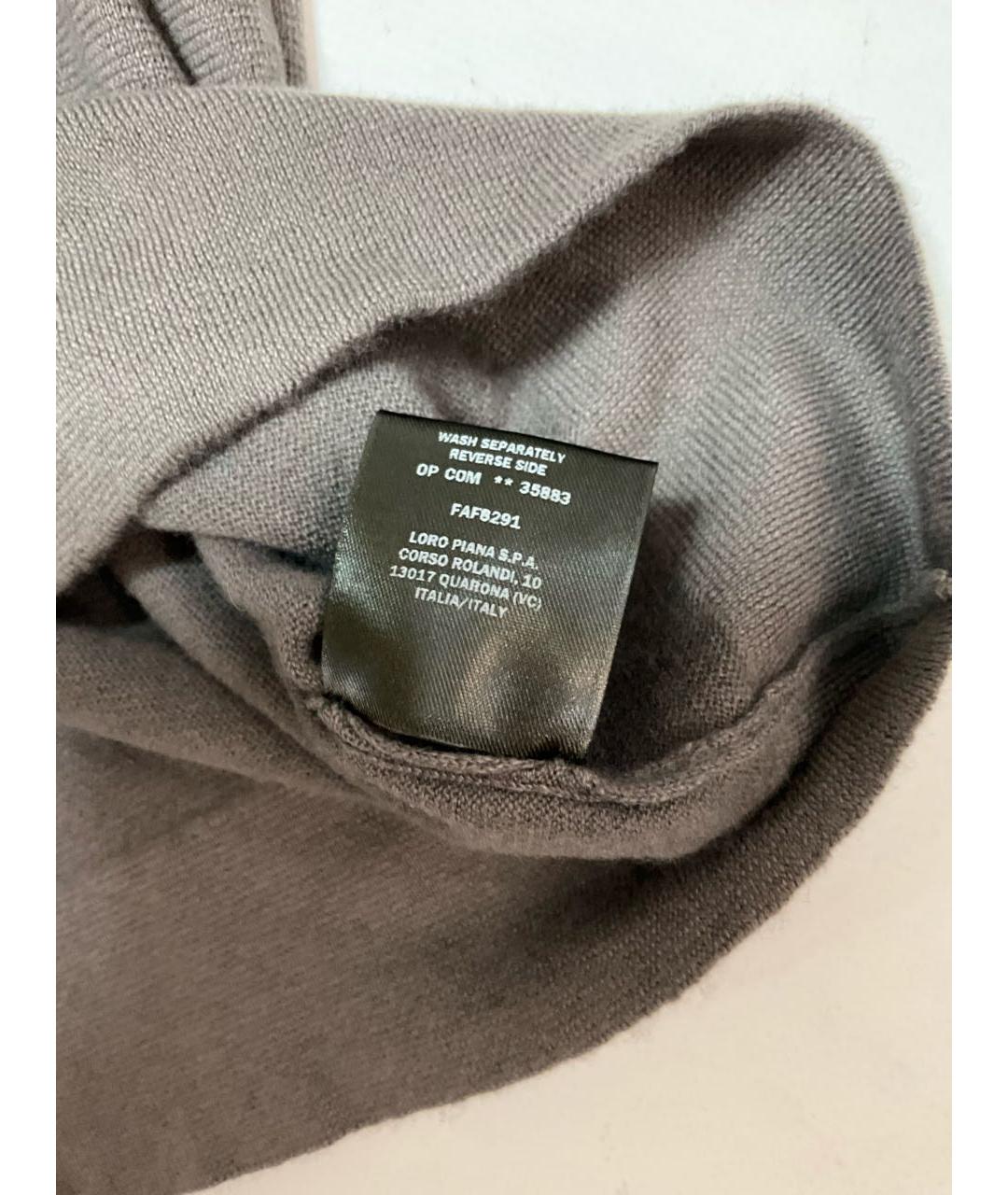 LORO PIANA Коричневое поло с длинным рукавом, фото 6