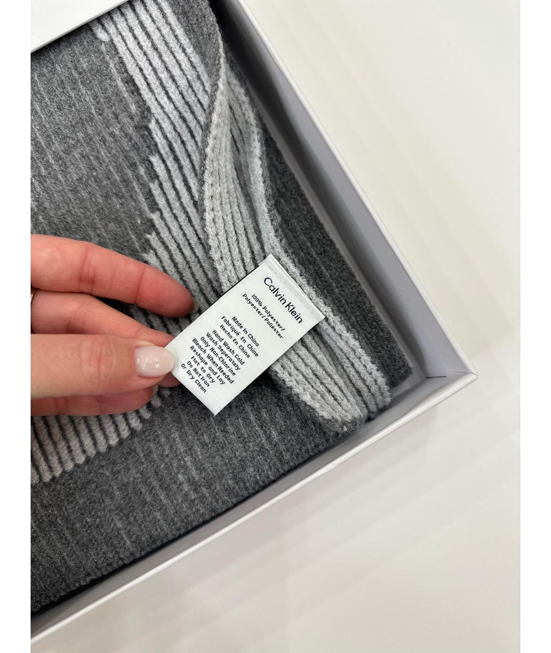 CALVIN KLEIN Серая шапка, фото 7