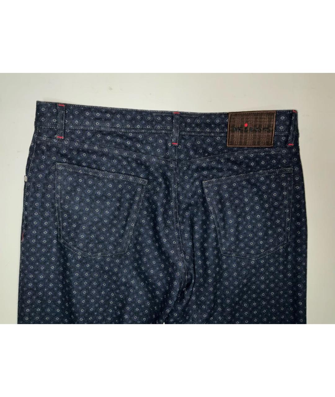 KITON Синие шерстяные классические брюки, фото 6