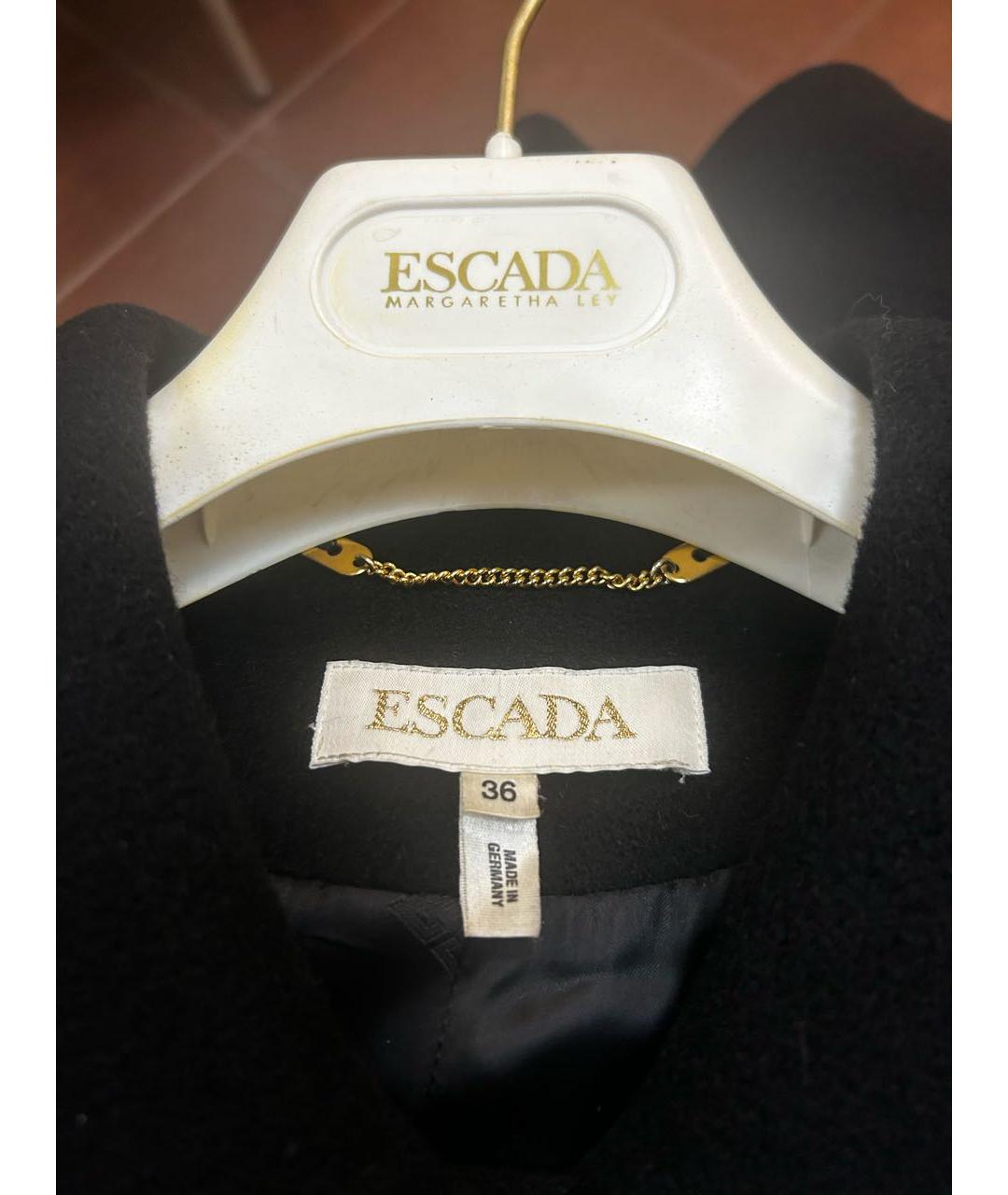 ESCADA Черное шерстяное пальто, фото 3