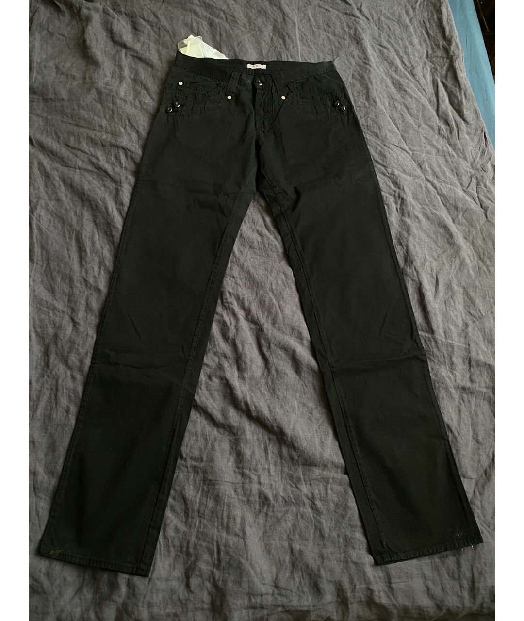 VERSACE JEANS COUTURE Черные хлопковые джинсы, фото 9