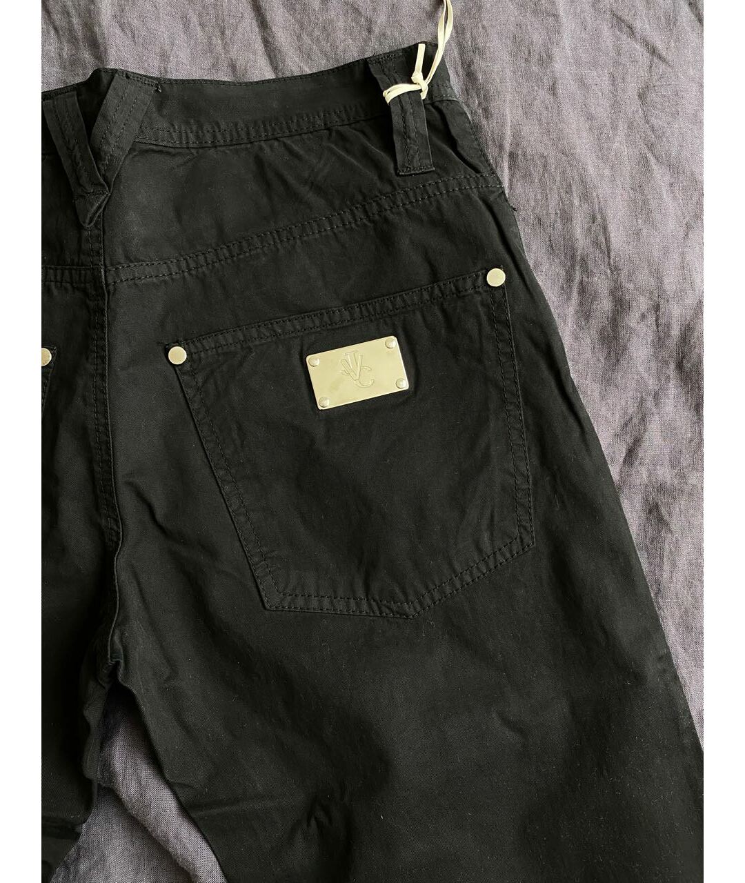 VERSACE JEANS COUTURE Черные хлопковые джинсы, фото 5
