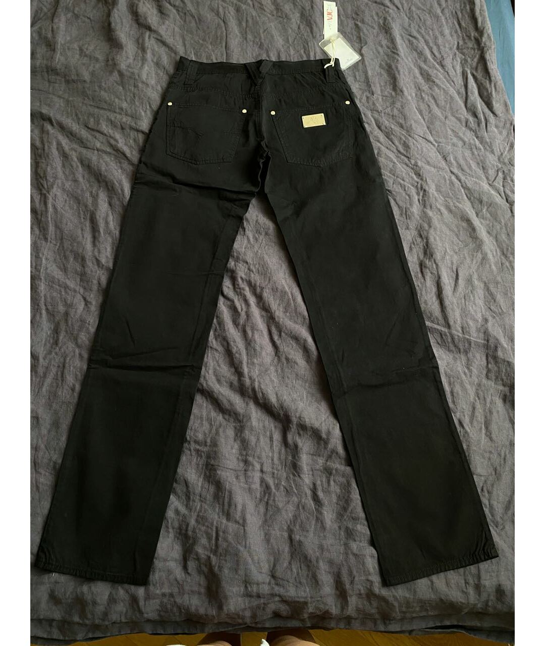 VERSACE JEANS COUTURE Черные хлопковые джинсы, фото 2
