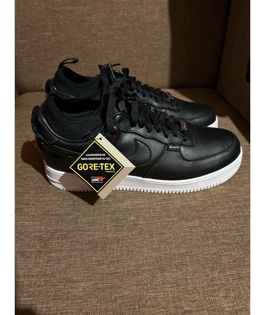 NIKE Черные кожаные низкие кроссовки / кеды, фото 9
