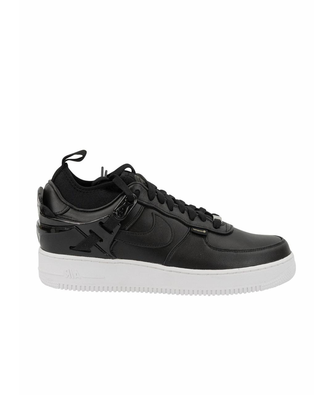NIKE Черные кожаные низкие кроссовки / кеды, фото 1