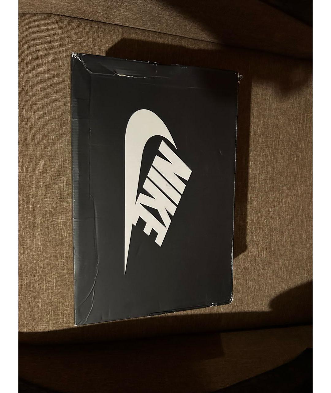 NIKE Черные кожаные низкие кроссовки / кеды, фото 7