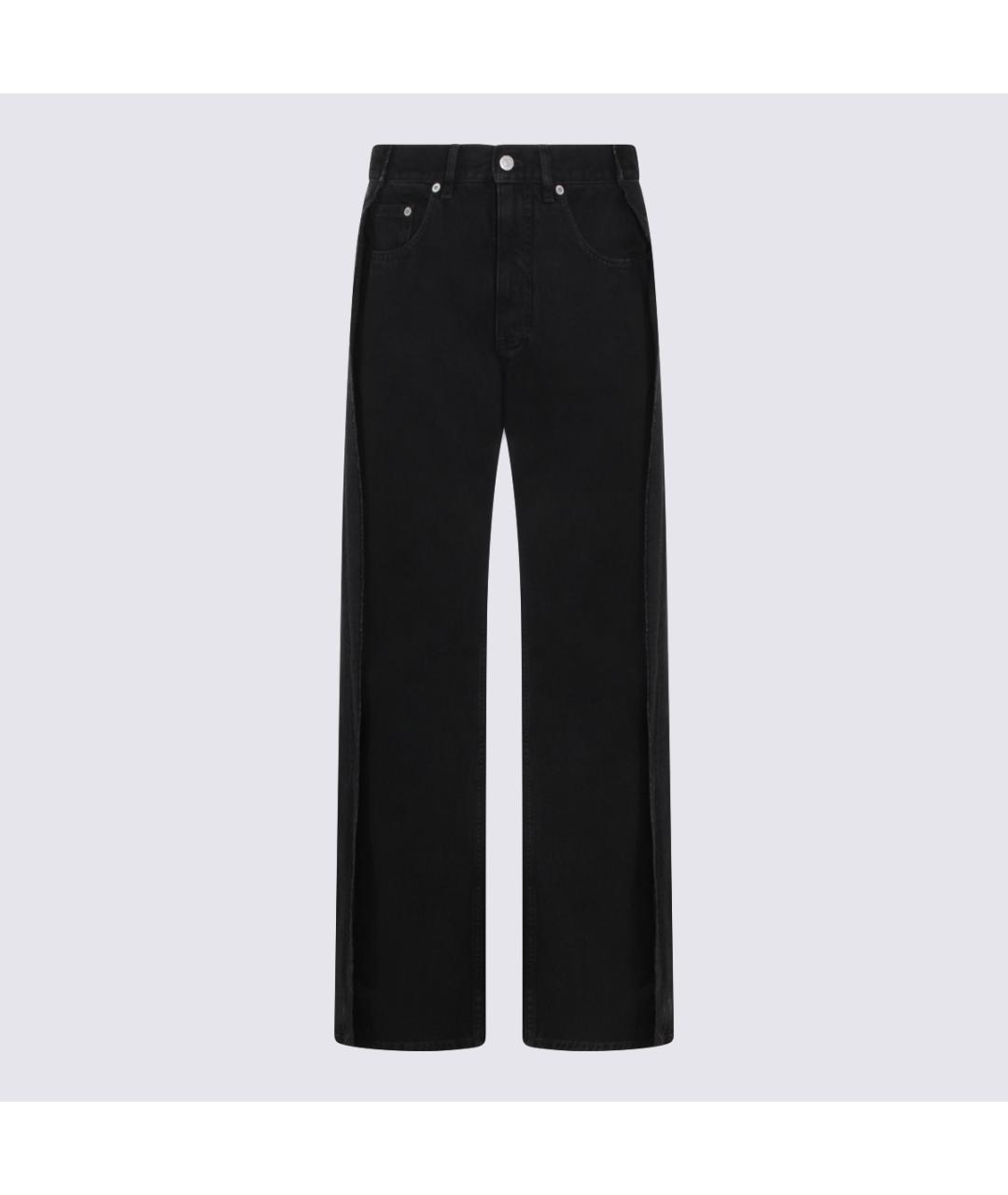 MM6 MAISON MARGIELA Черные хлопковые прямые джинсы, фото 6