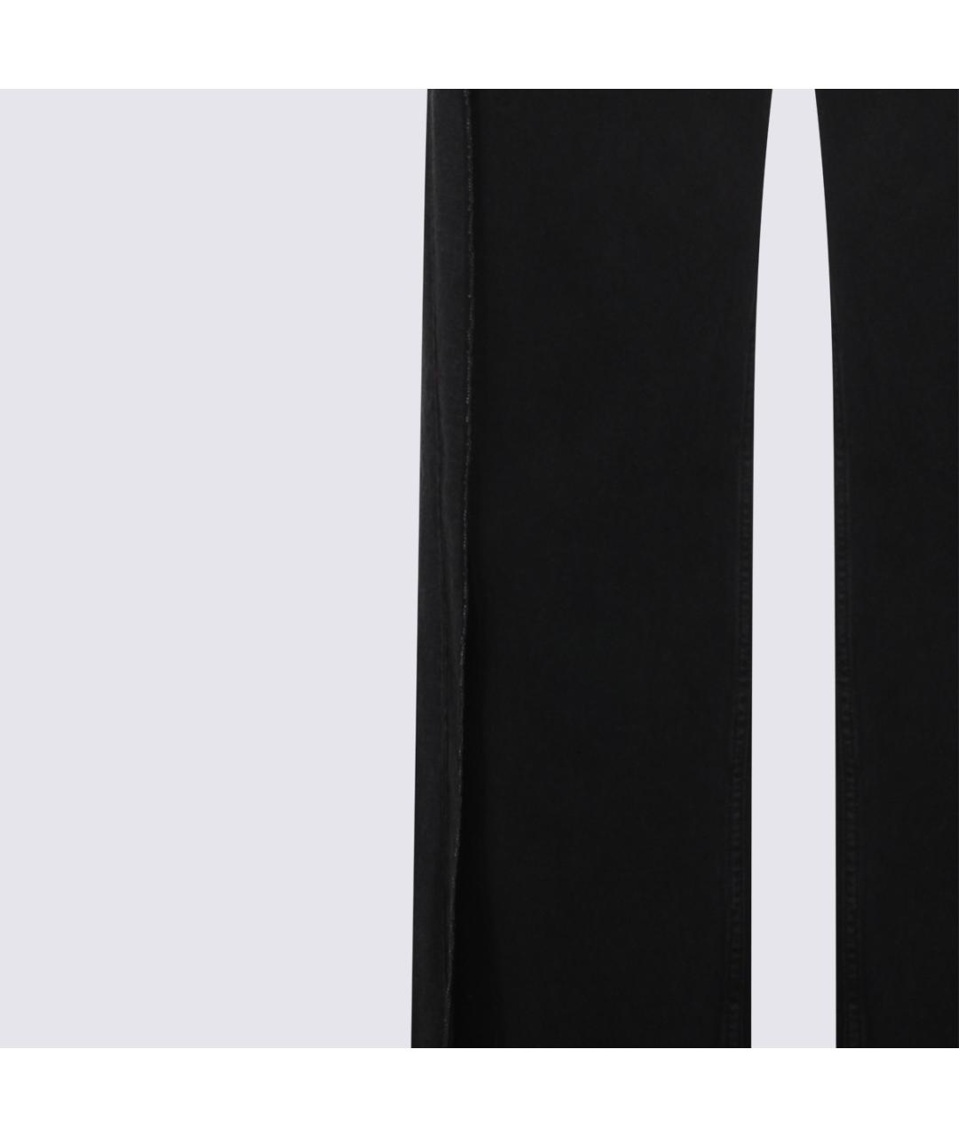 MM6 MAISON MARGIELA Черные хлопковые прямые джинсы, фото 4