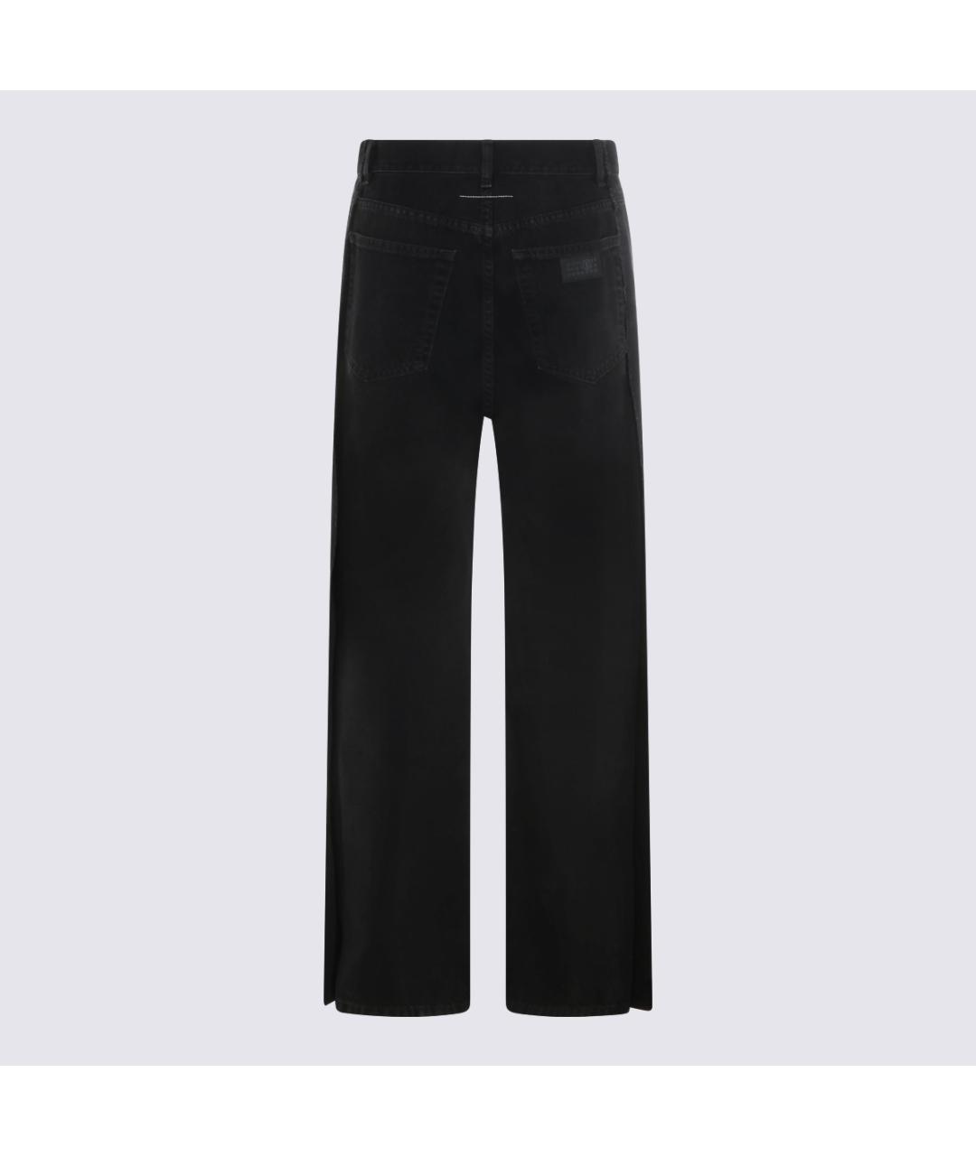 MM6 MAISON MARGIELA Черные хлопковые прямые джинсы, фото 2