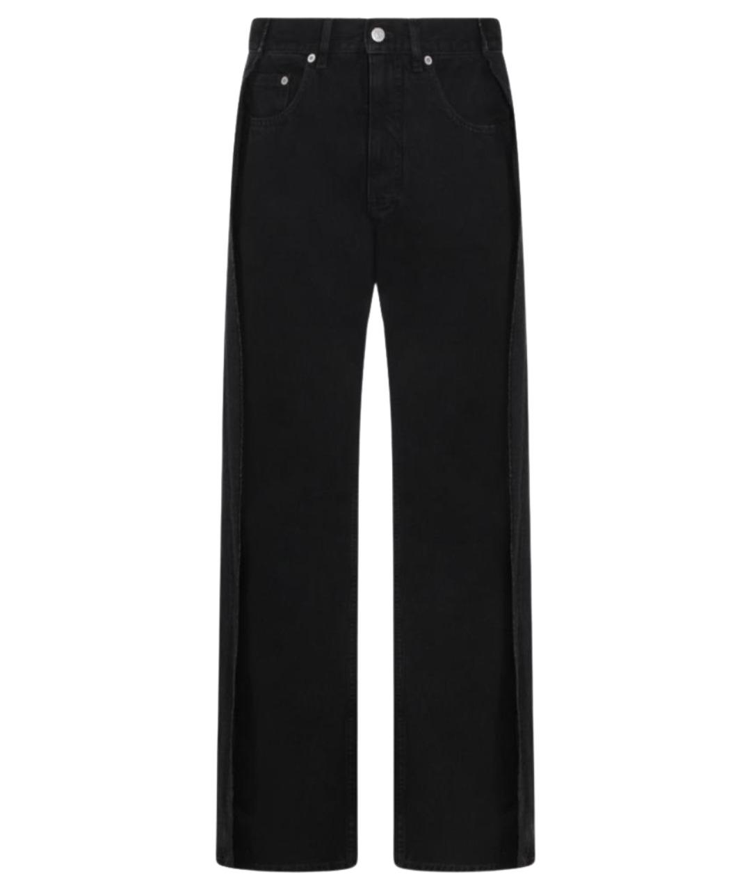 MM6 MAISON MARGIELA Черные хлопковые прямые джинсы, фото 1