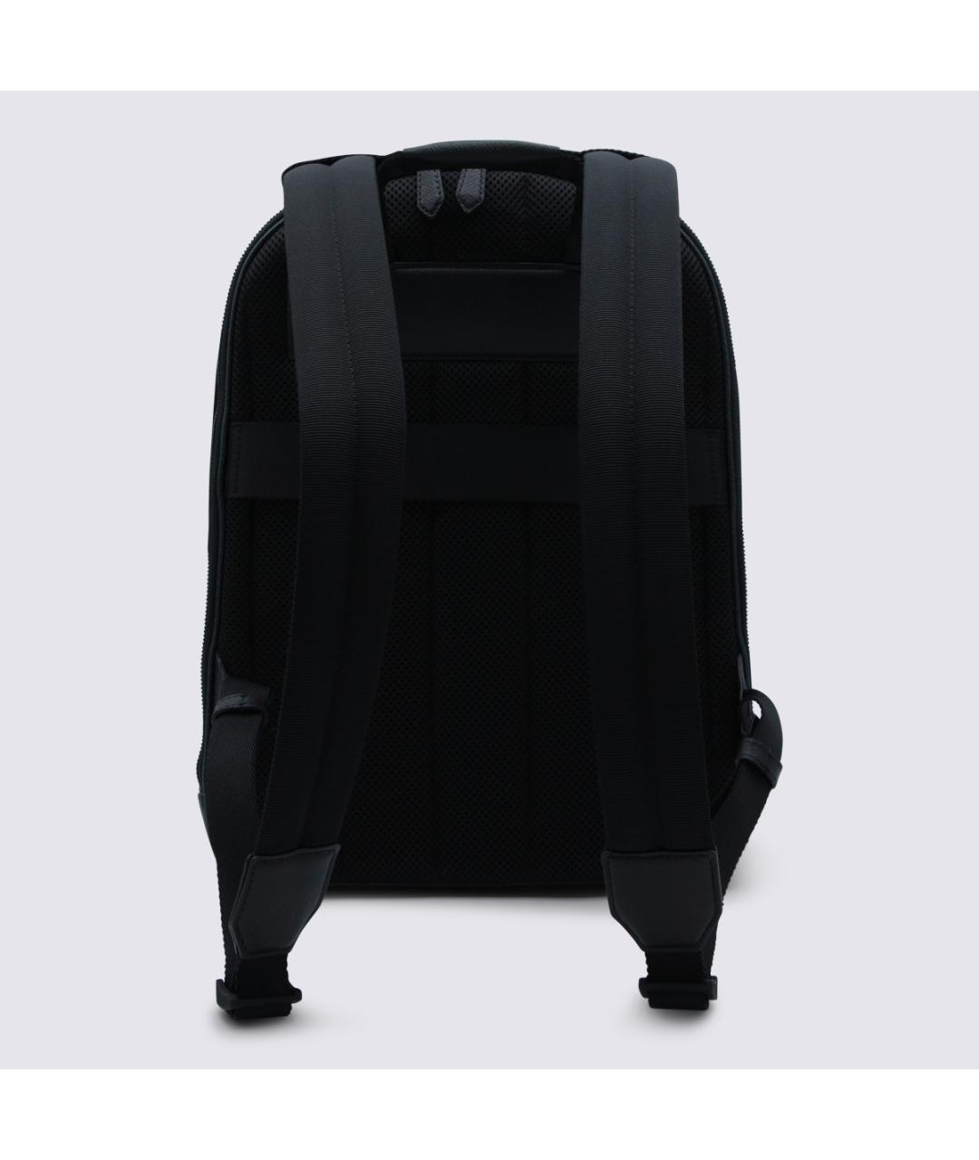 MONTBLANC Синий кожаный рюкзак, фото 3