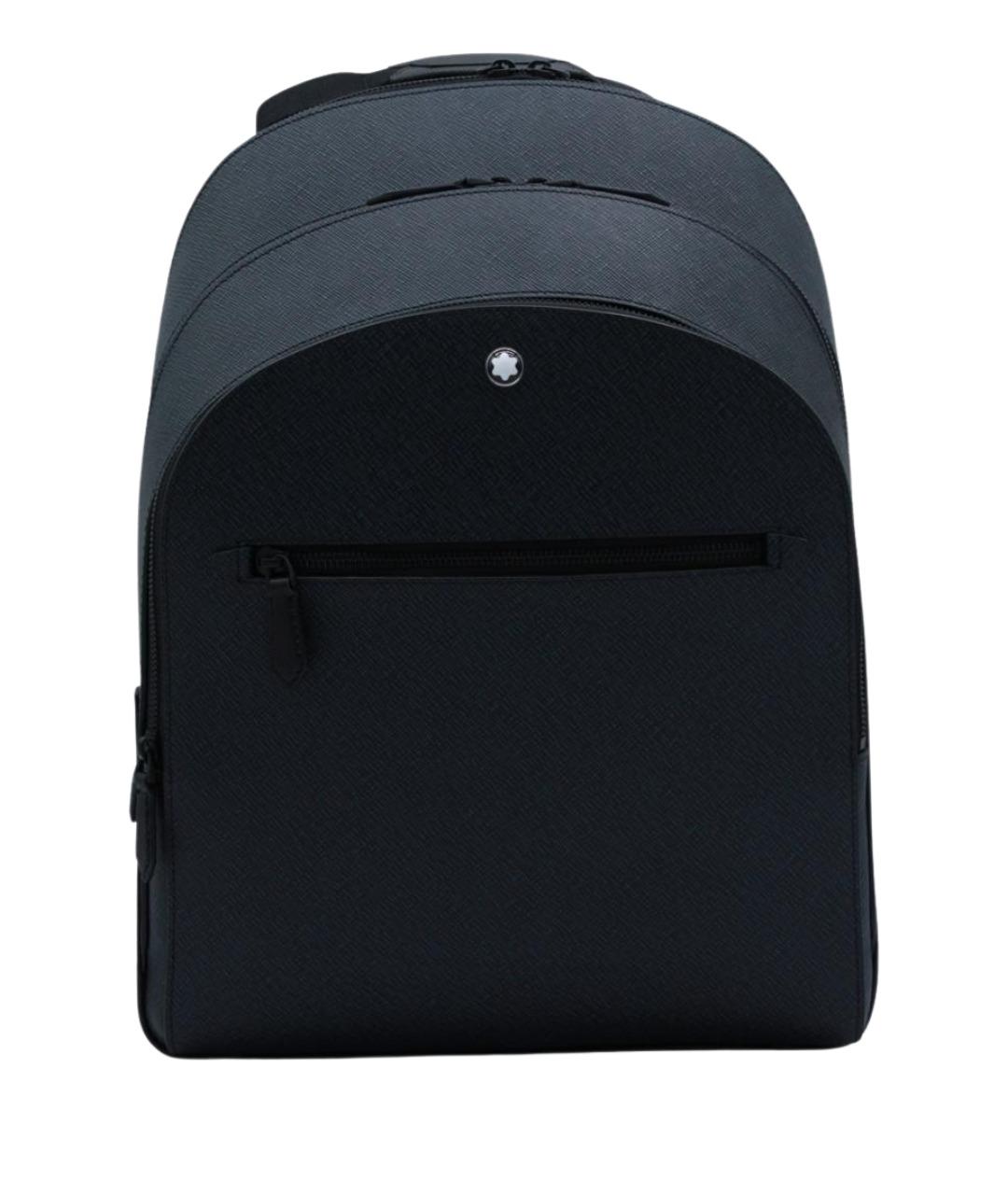 MONTBLANC Синий кожаный рюкзак, фото 1