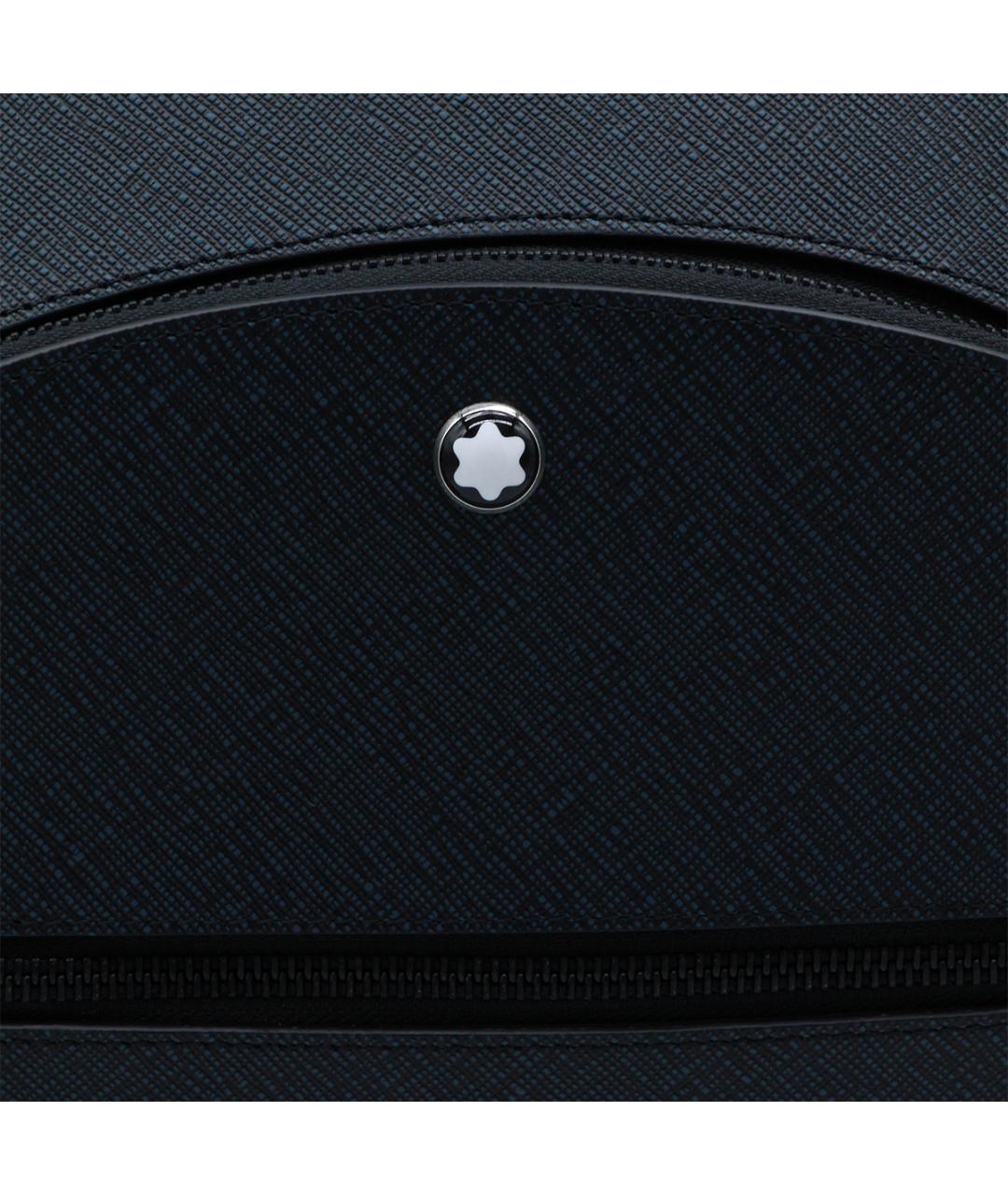 MONTBLANC Синий кожаный рюкзак, фото 4