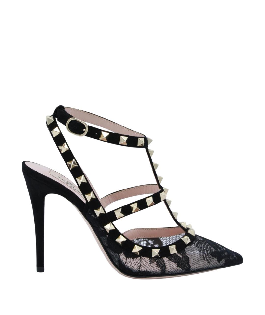 VALENTINO Черные текстильные туфли, фото 1