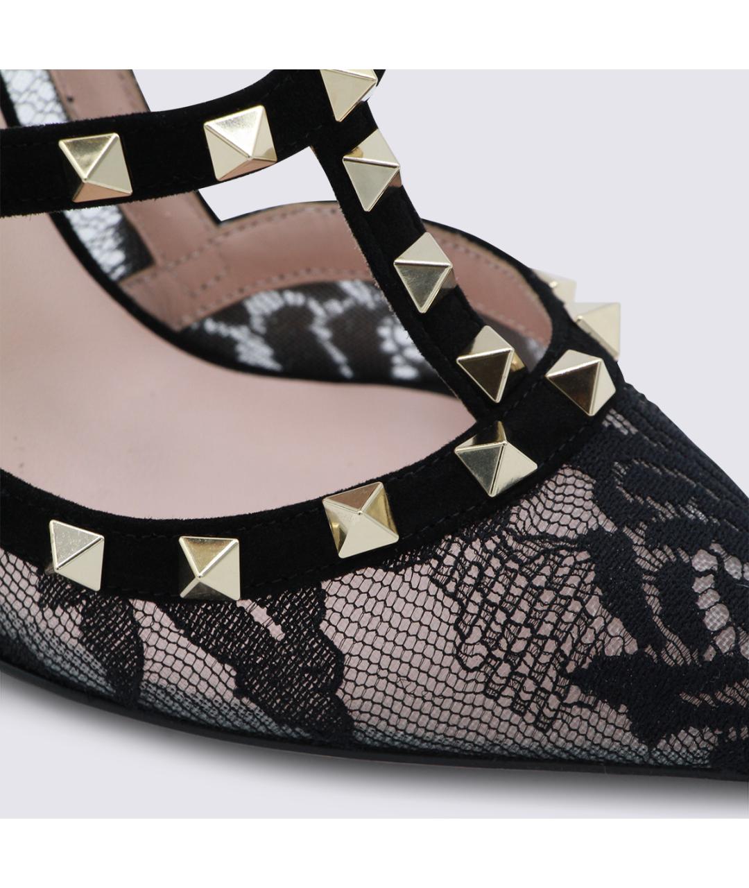 VALENTINO Черные текстильные туфли, фото 4