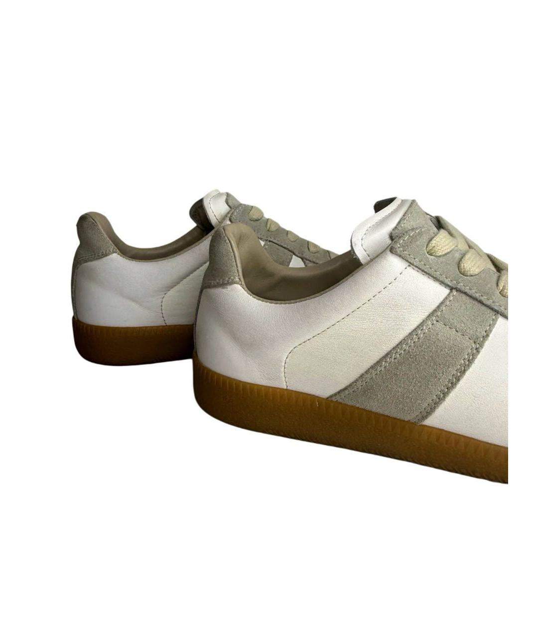 MAISON MARGIELA Белые кожаные кеды, фото 4