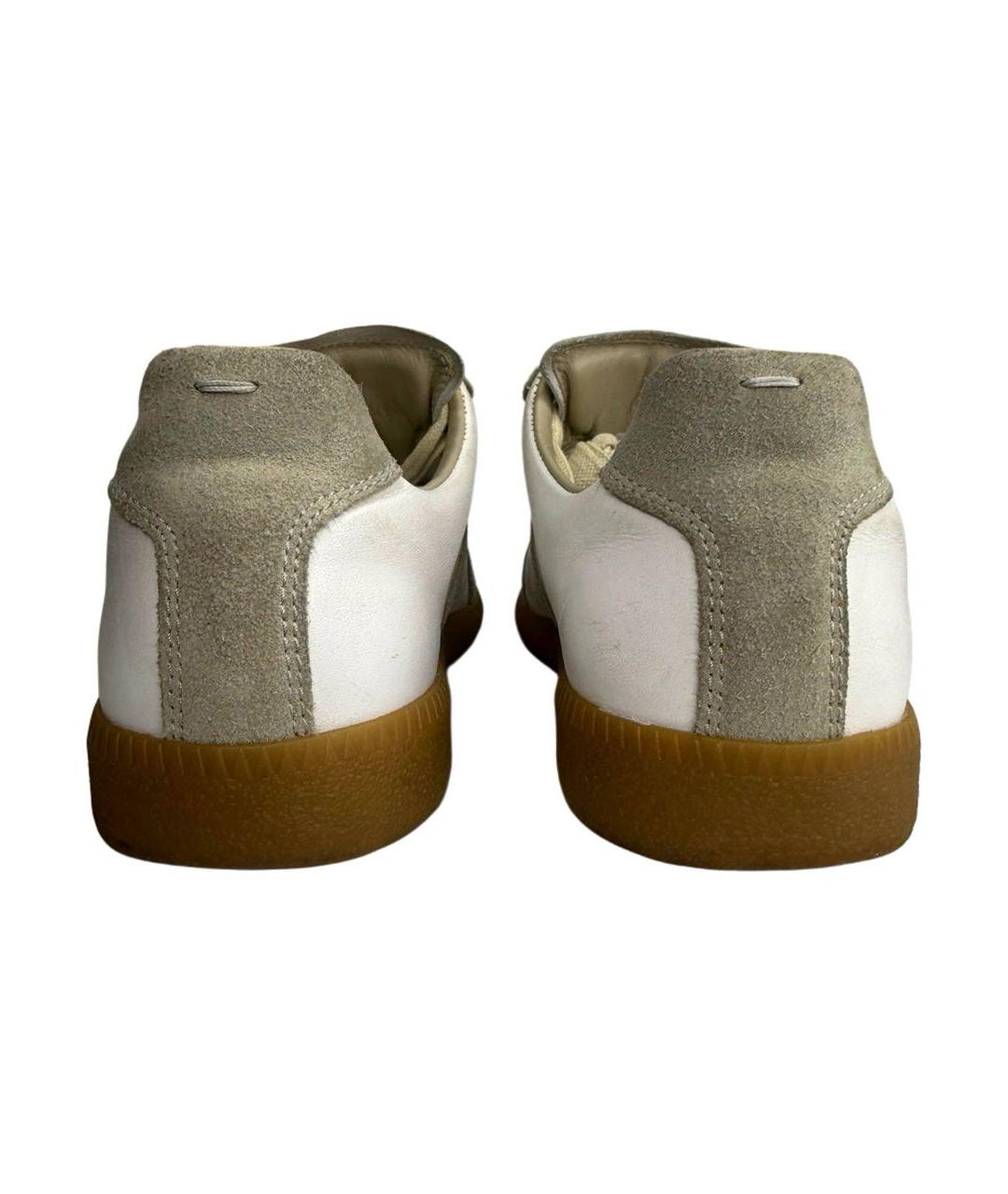 MAISON MARGIELA Белые кожаные кеды, фото 6