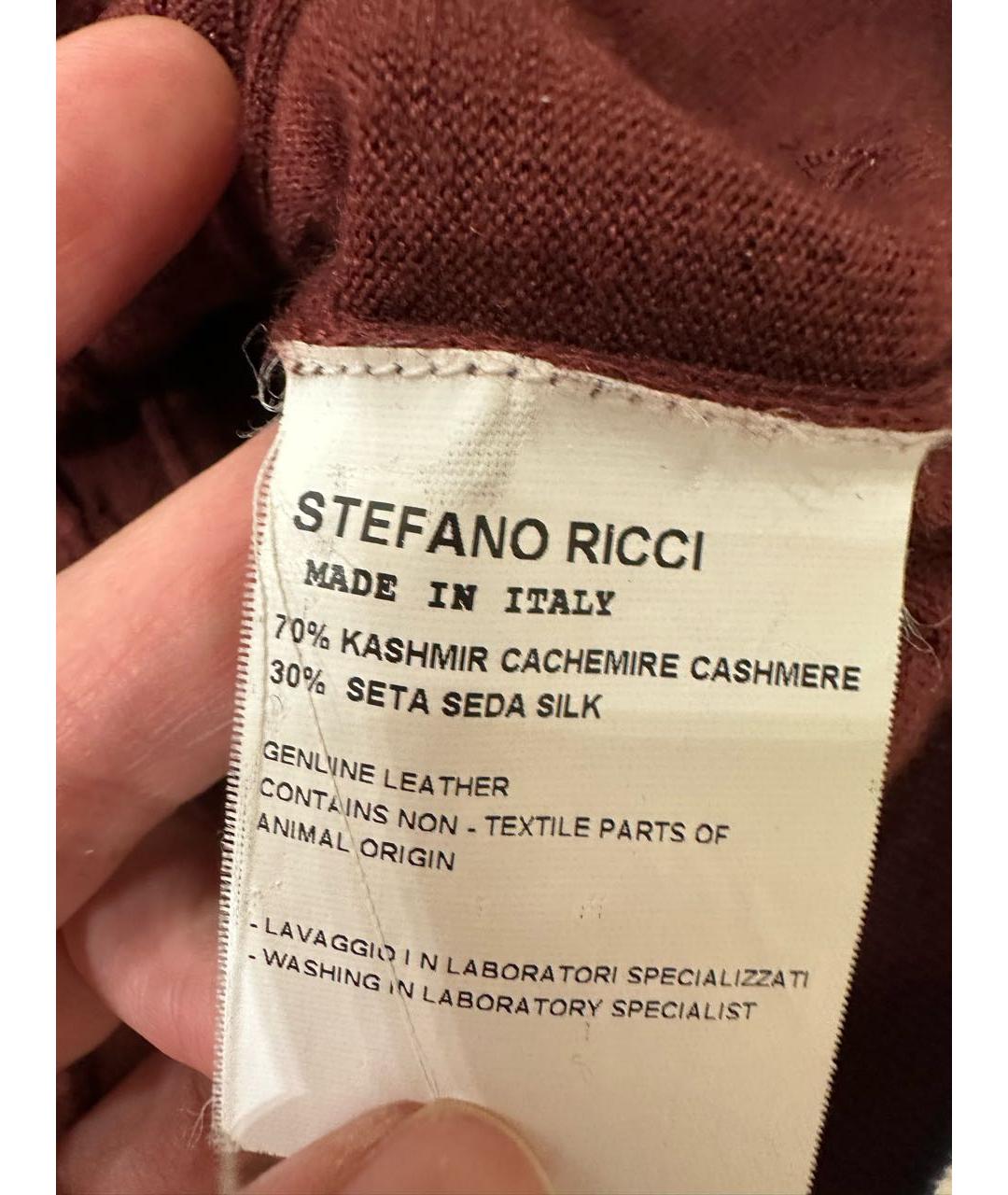 STEFANO RICCI Коричневая кашемировая водолазка, фото 6