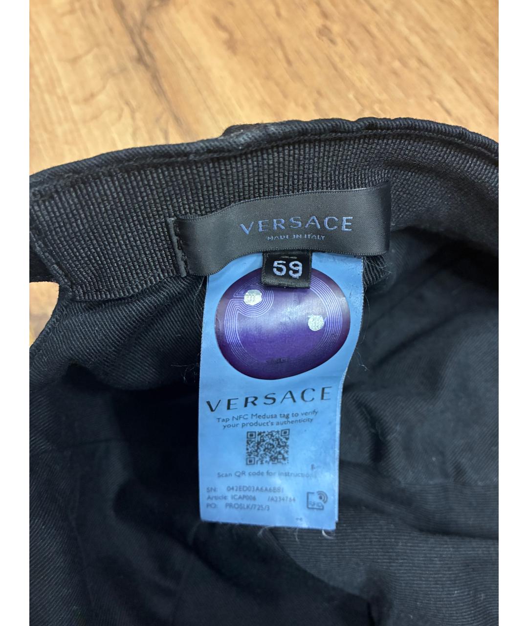 VERSACE Черная кепка/бейсболка, фото 5
