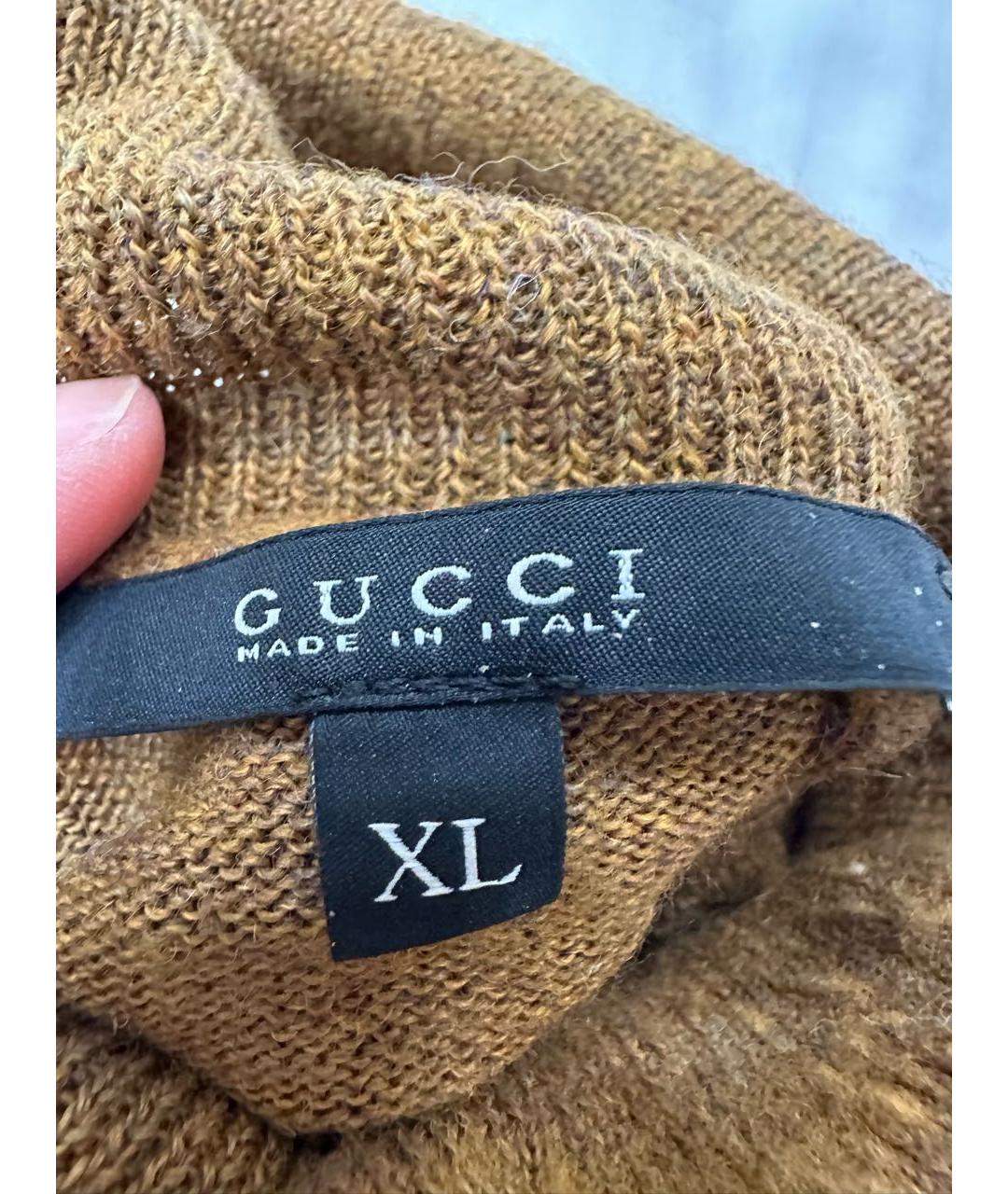 GUCCI Горчичная шерстяная водолазка, фото 3