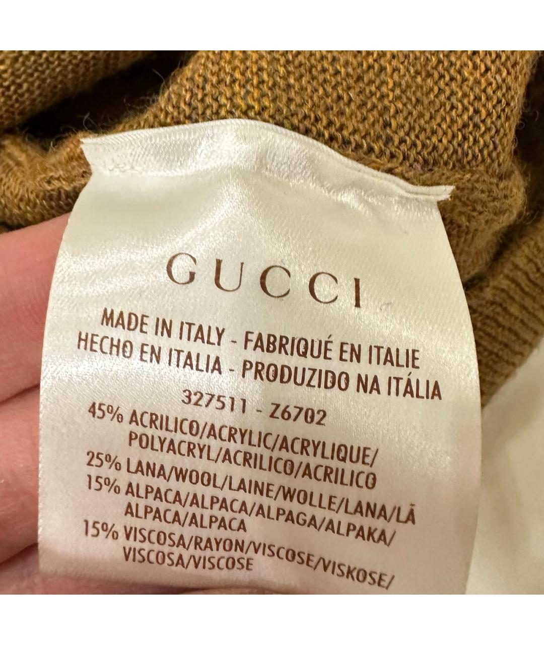 GUCCI Горчичная шерстяная водолазка, фото 4