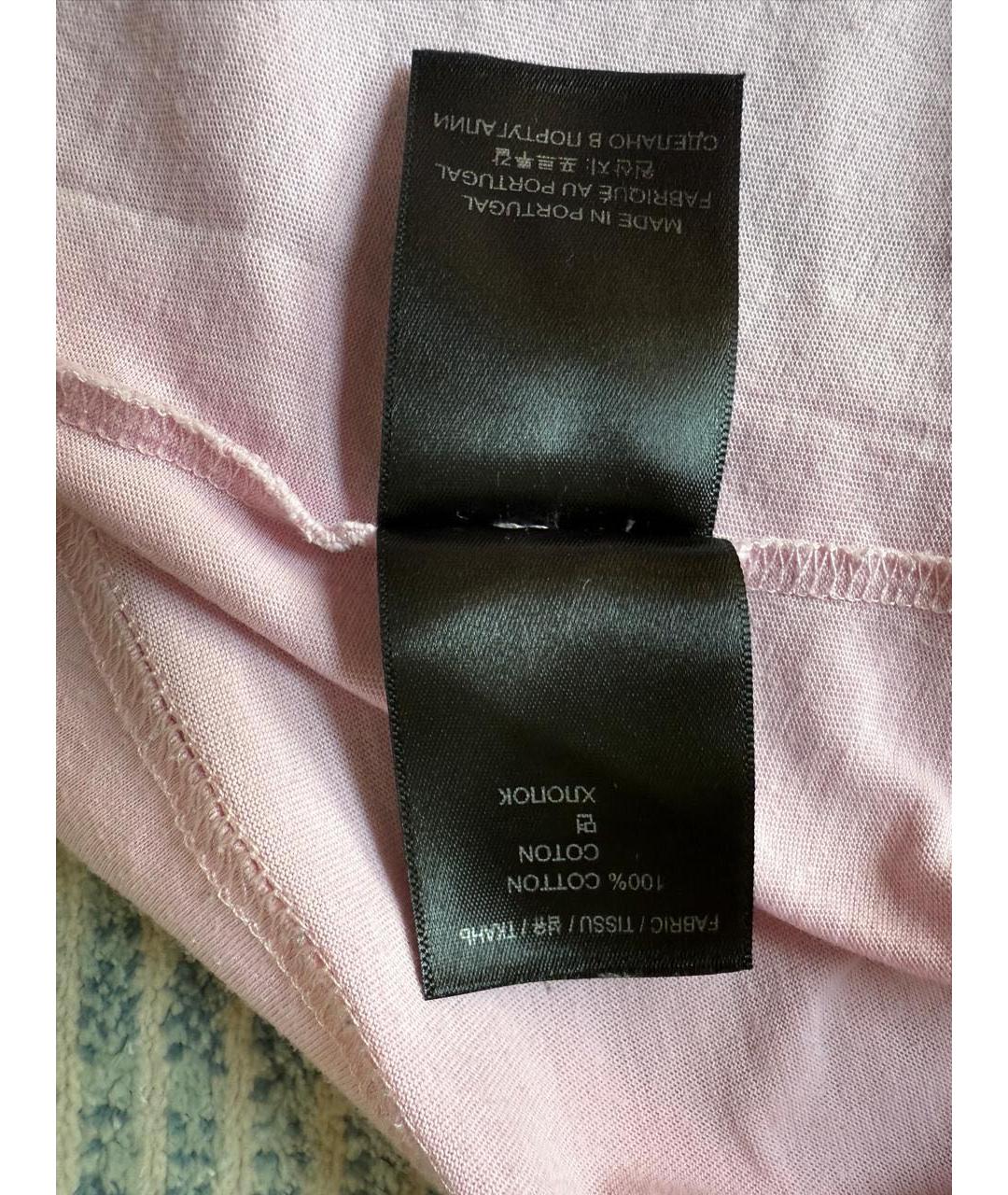 VETEMENTS Розовая хлопковая футболка, фото 5