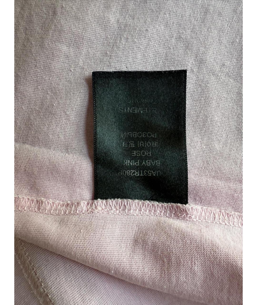 VETEMENTS Розовая хлопковая футболка, фото 6