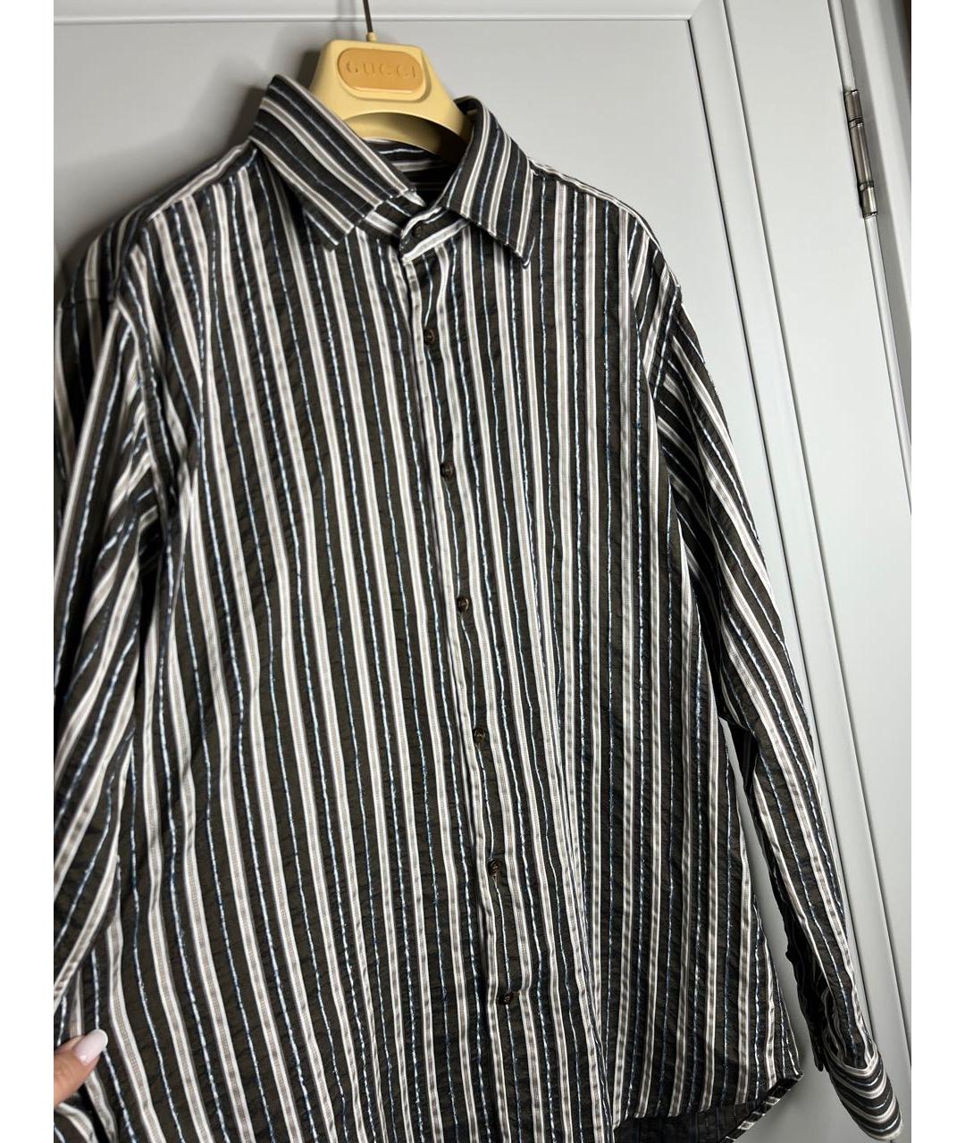 ETRO Коричневая хлопковая кэжуал рубашка, фото 3