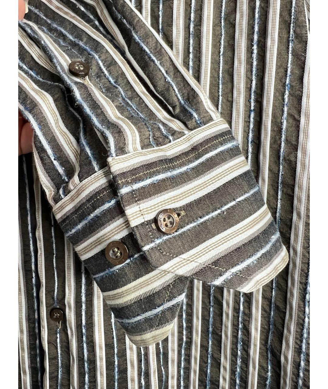 ETRO Коричневая хлопковая кэжуал рубашка, фото 8