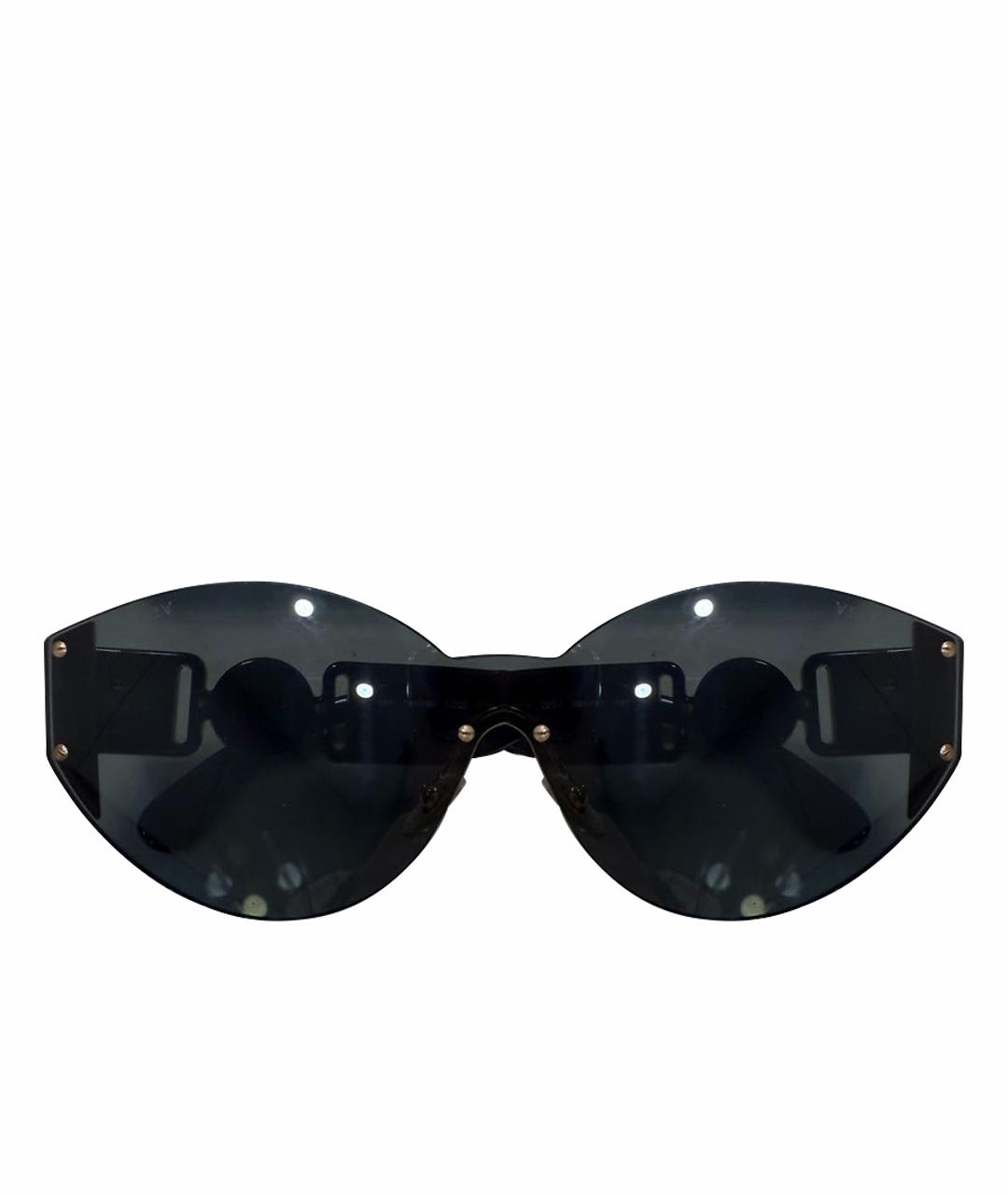 VERSACE Черные пластиковые солнцезащитные очки, фото 1