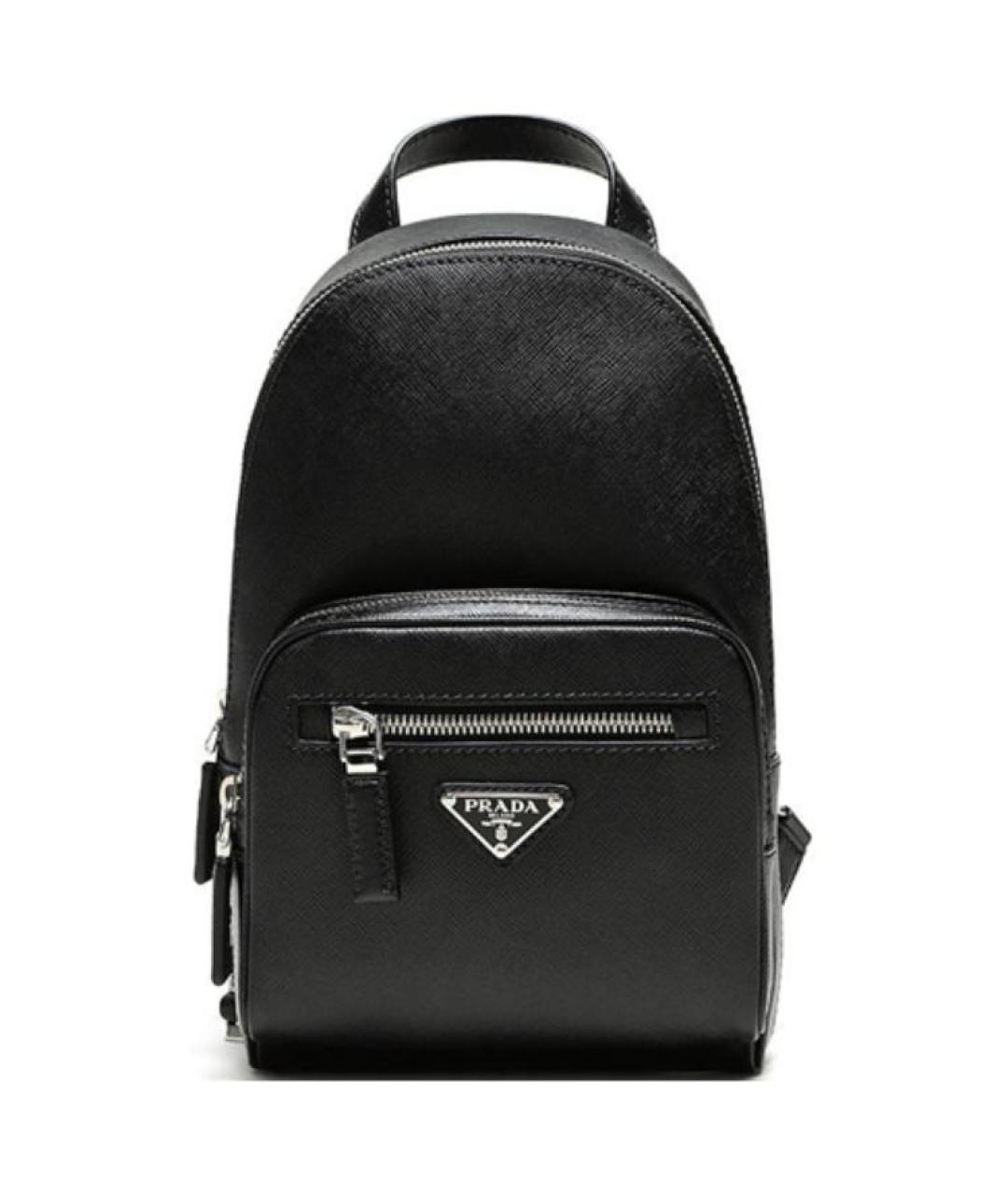 PRADA Черный кожаный рюкзак, фото 1