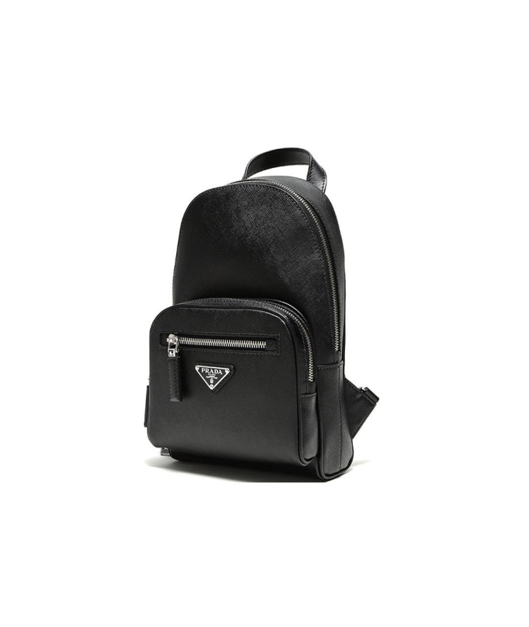 PRADA Черный кожаный рюкзак, фото 5