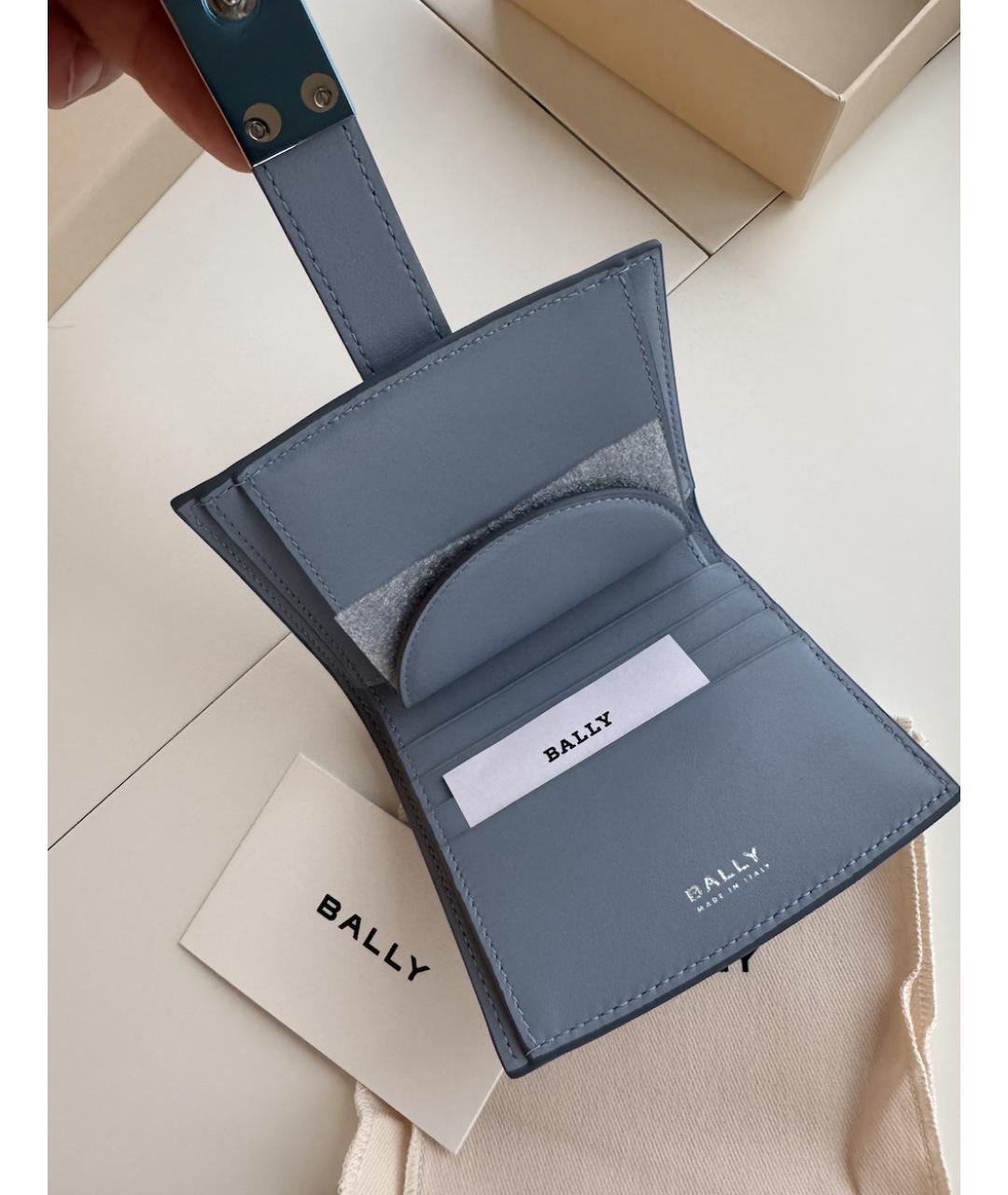 BALLY Голубой кожаный кошелек, фото 6