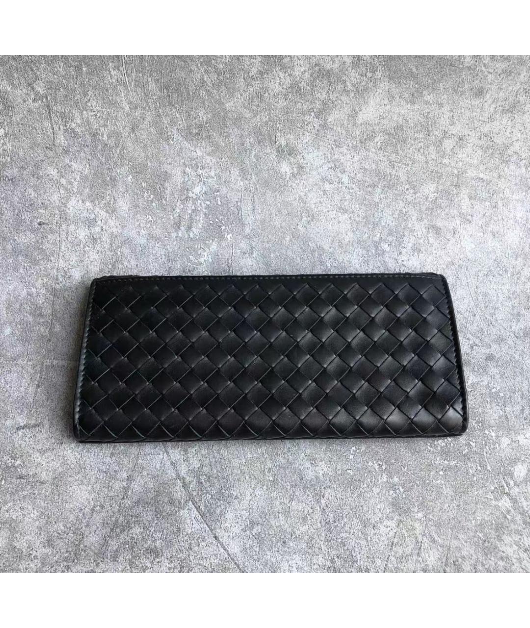 BOTTEGA VENETA Черный кожаный кошелек, фото 2